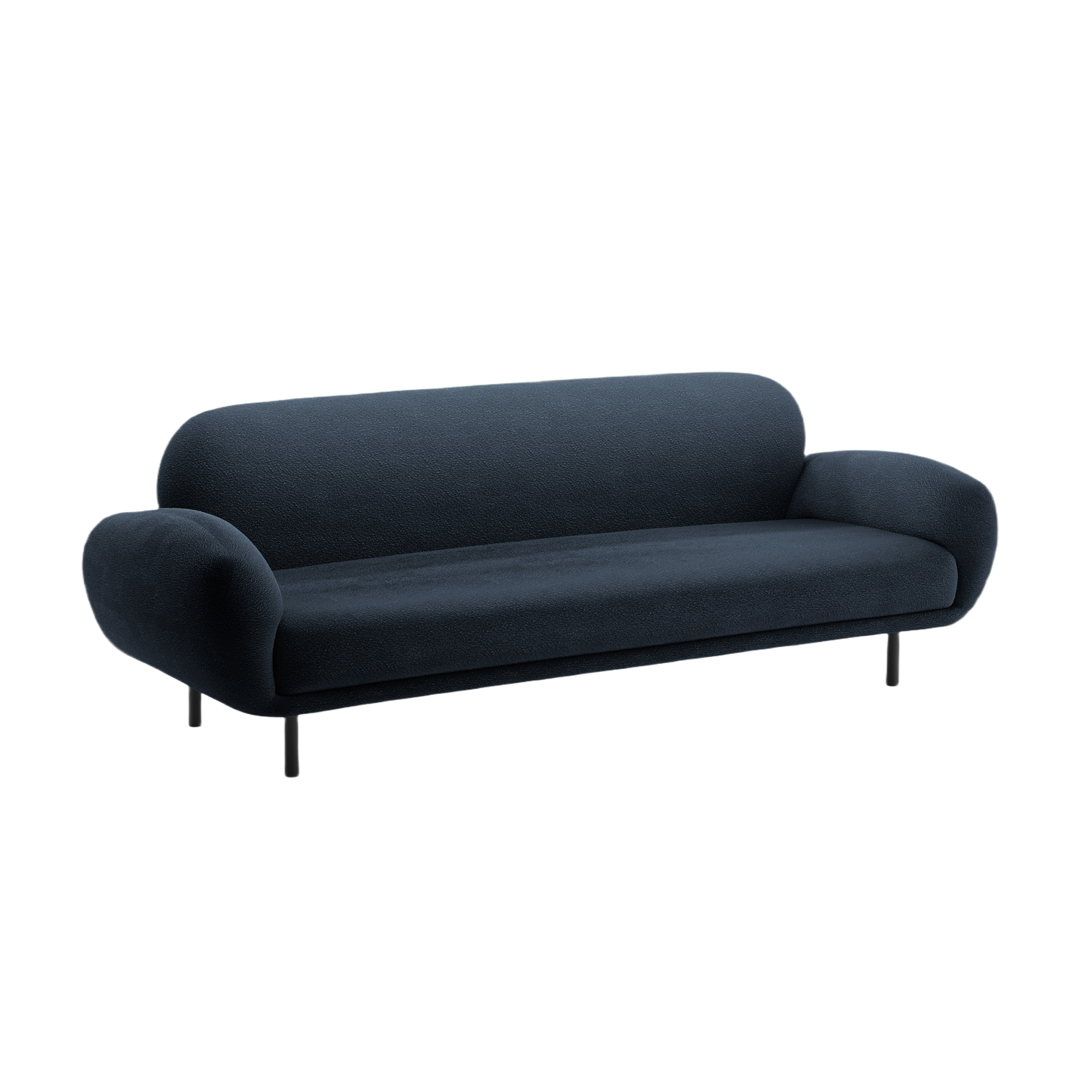3-seater Sofa POPPY navy boucle