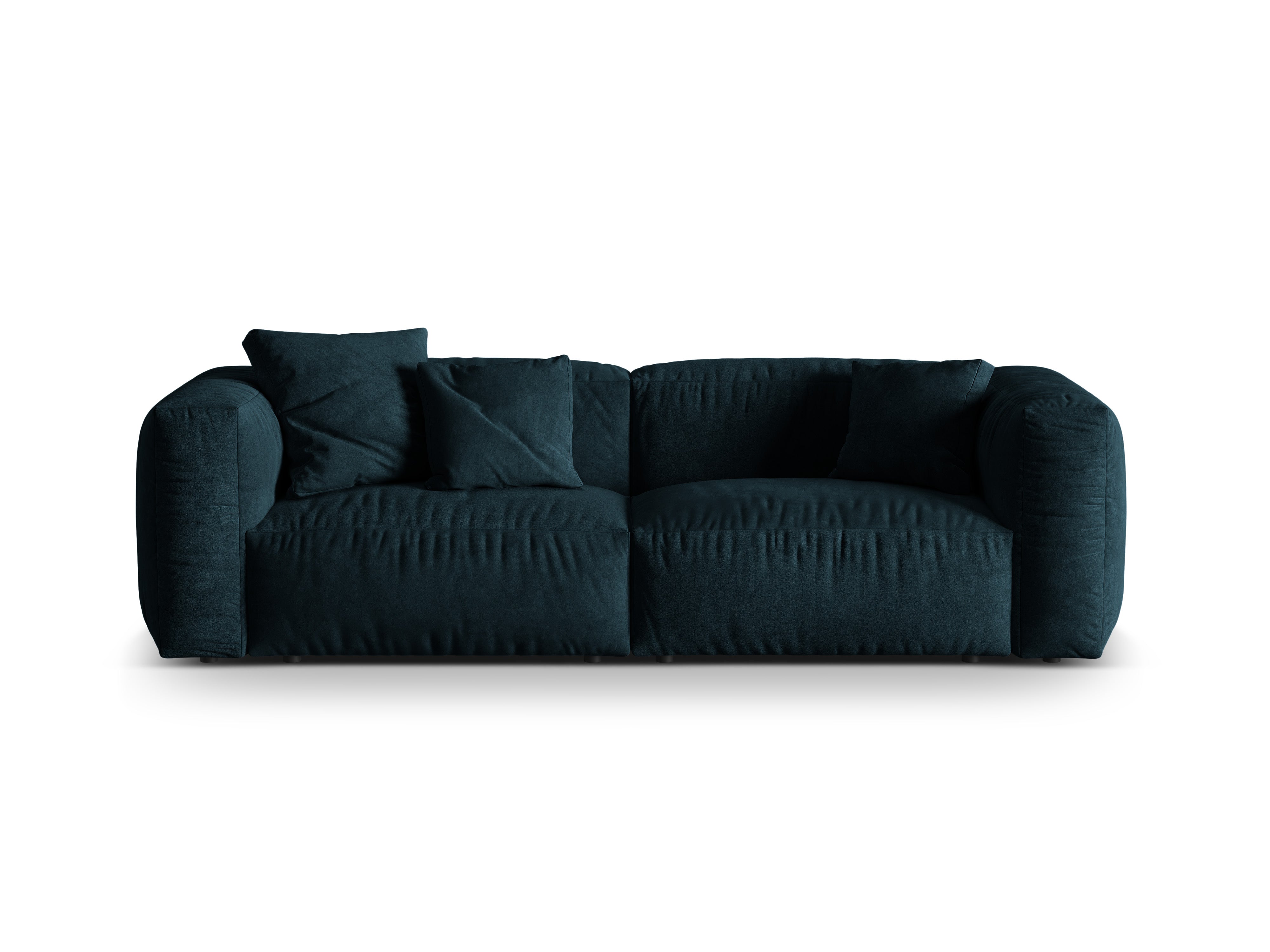 Martina 3-seater velvet sofa navy blue Petrol