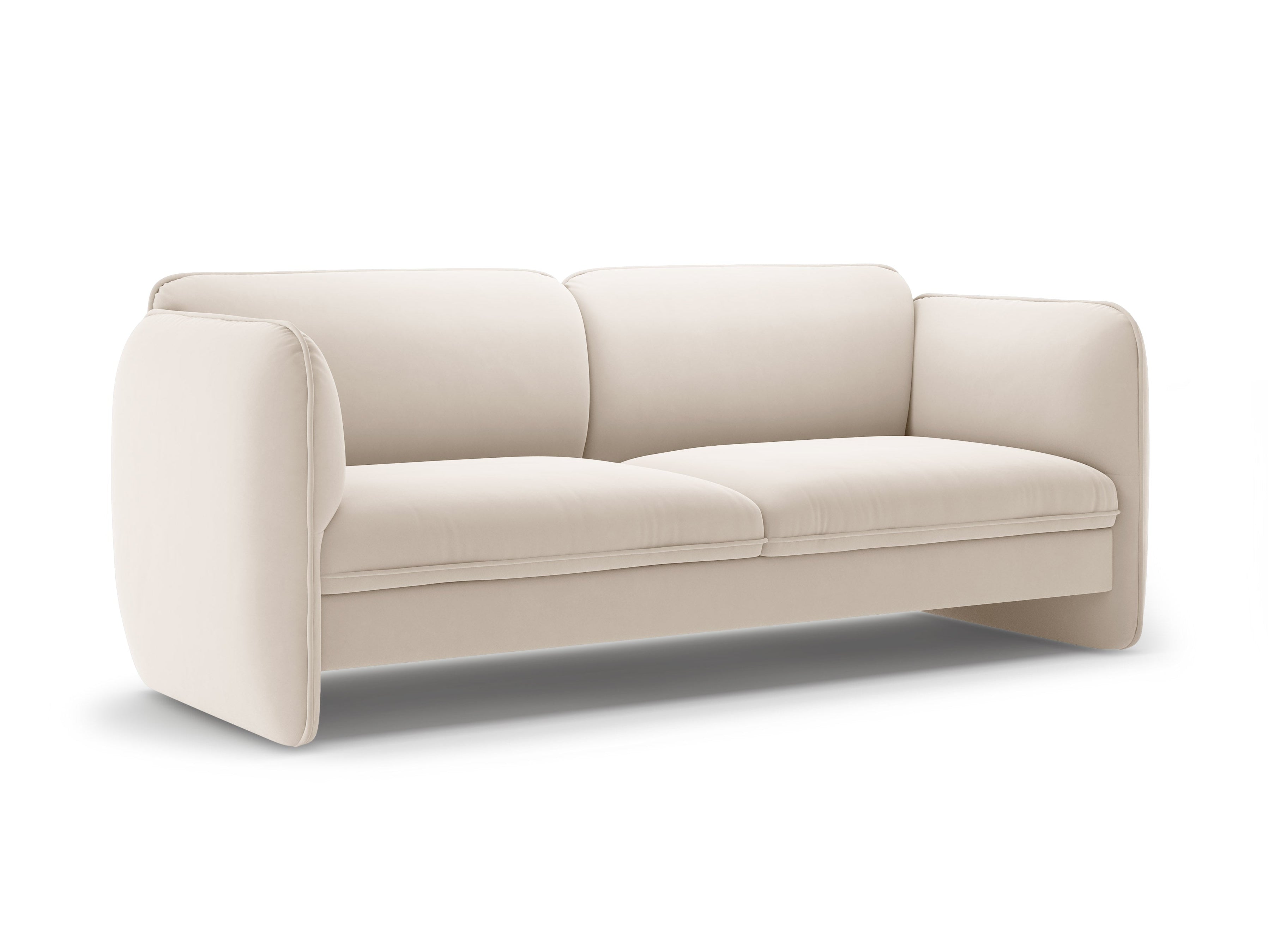 3-Seater Velvet Sofa GEORGIA Light Beige