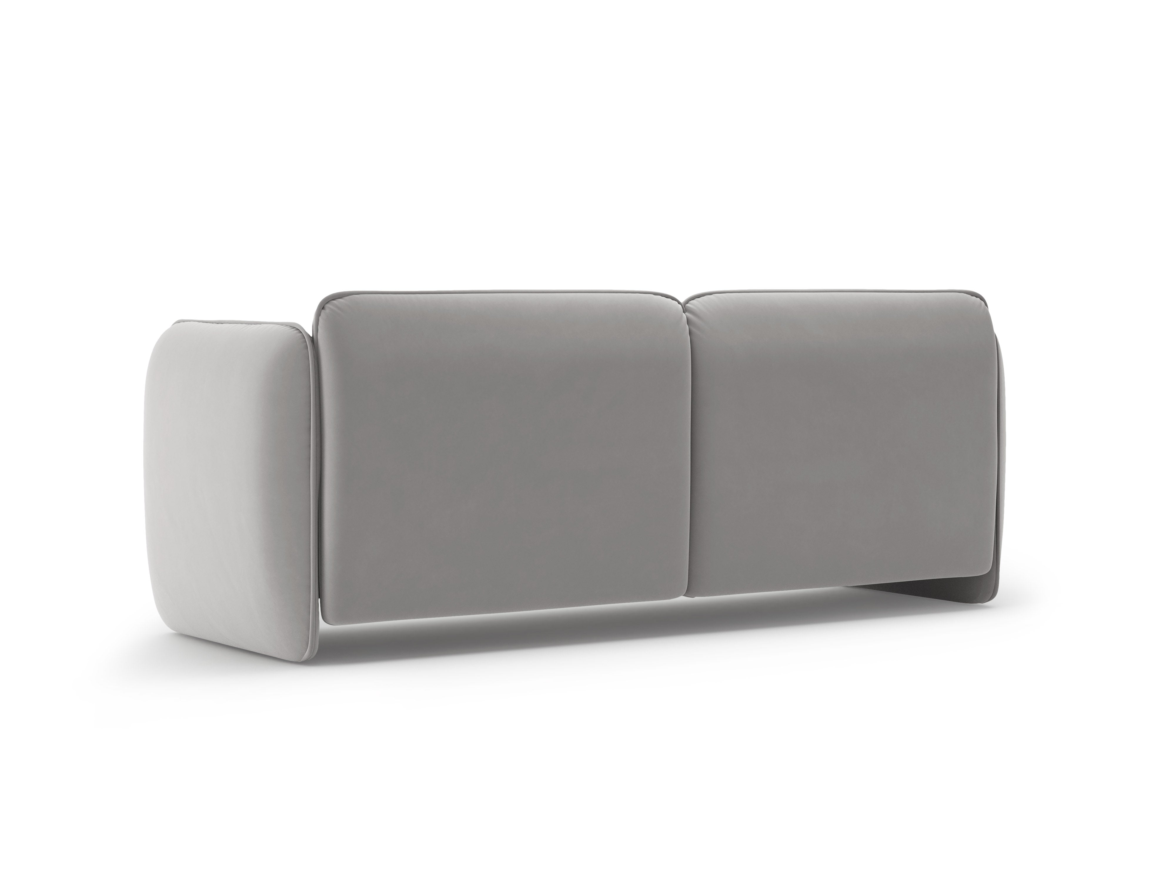 3-Seater Velvet Sofa GEORGIA Light Gray