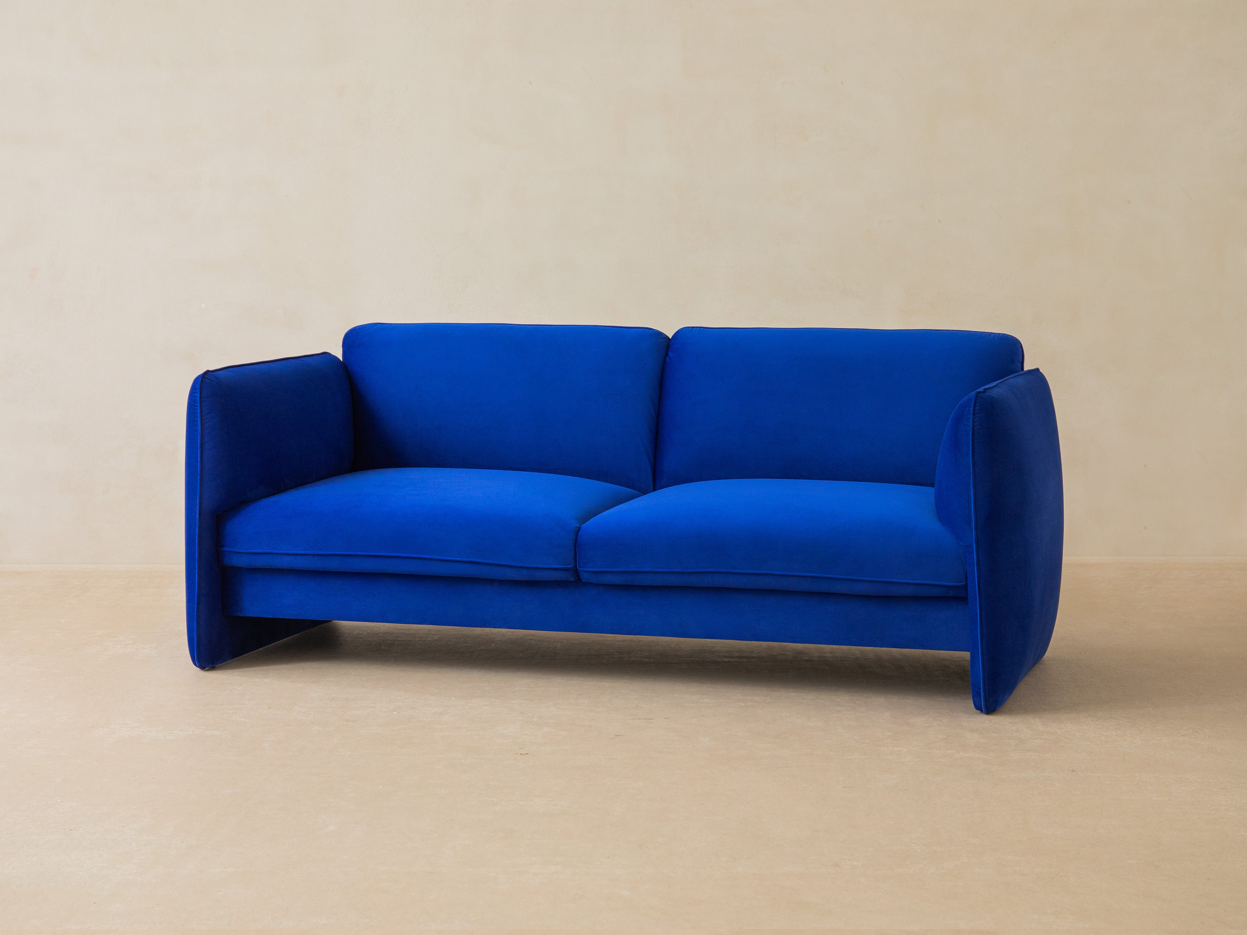 Sofa aksamitna 2-osobowa GEORGIA jasnoszary