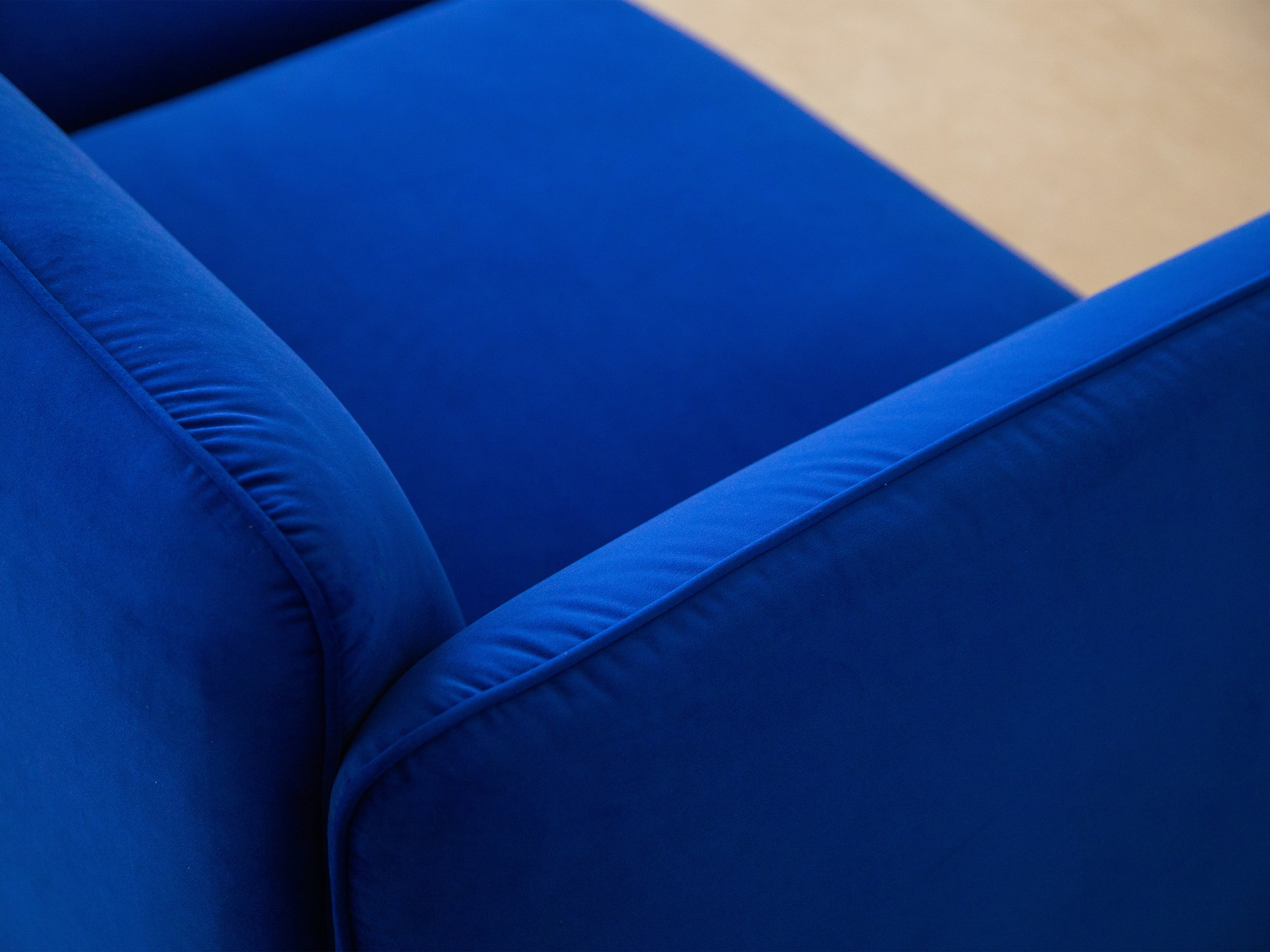 Sofa aksamitna 2-osobowa GEORGIA jasnoszary