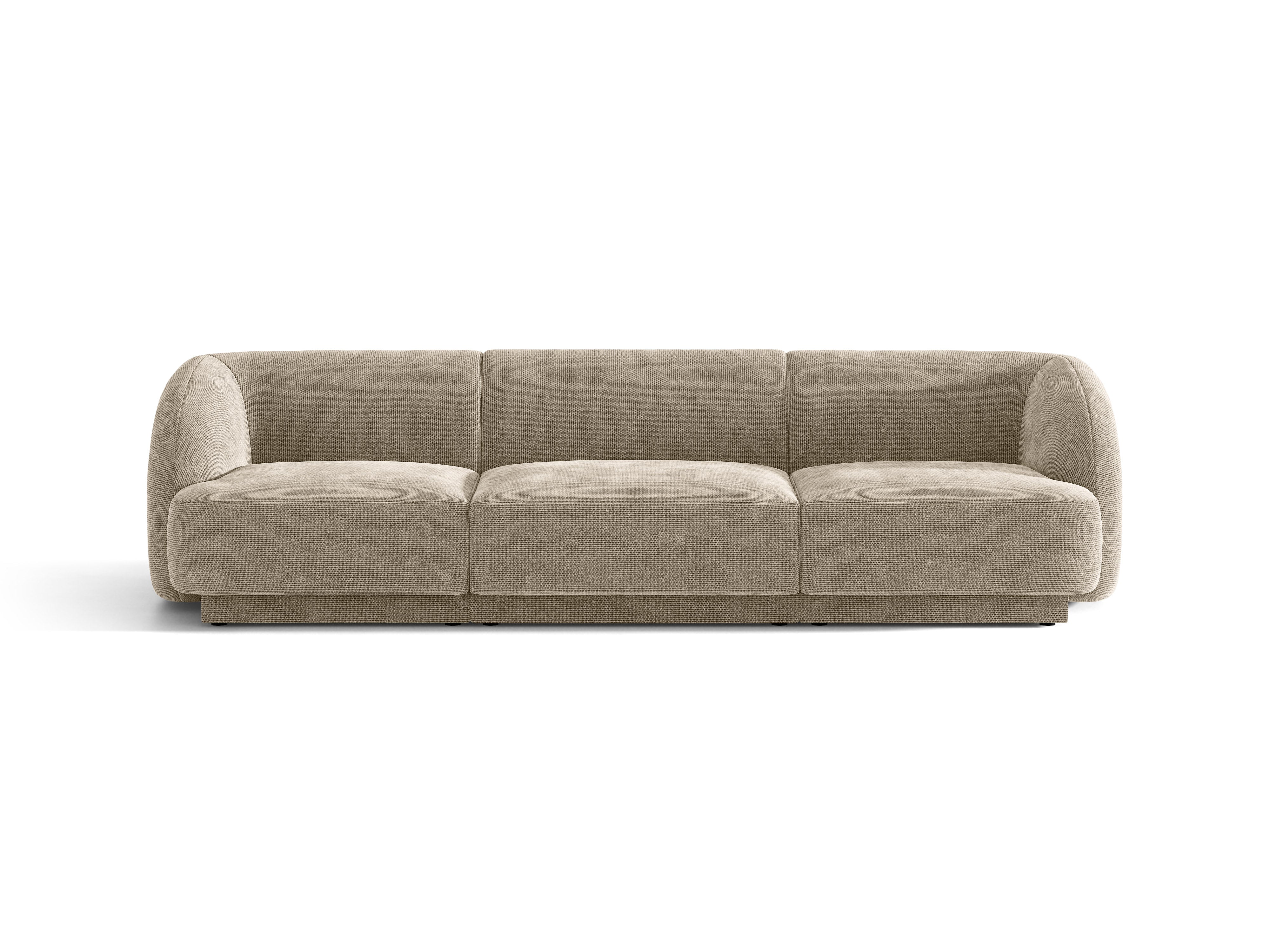 Sofa 3-osobowa MILEY beżowy szenil jedwabisty – Micadoni