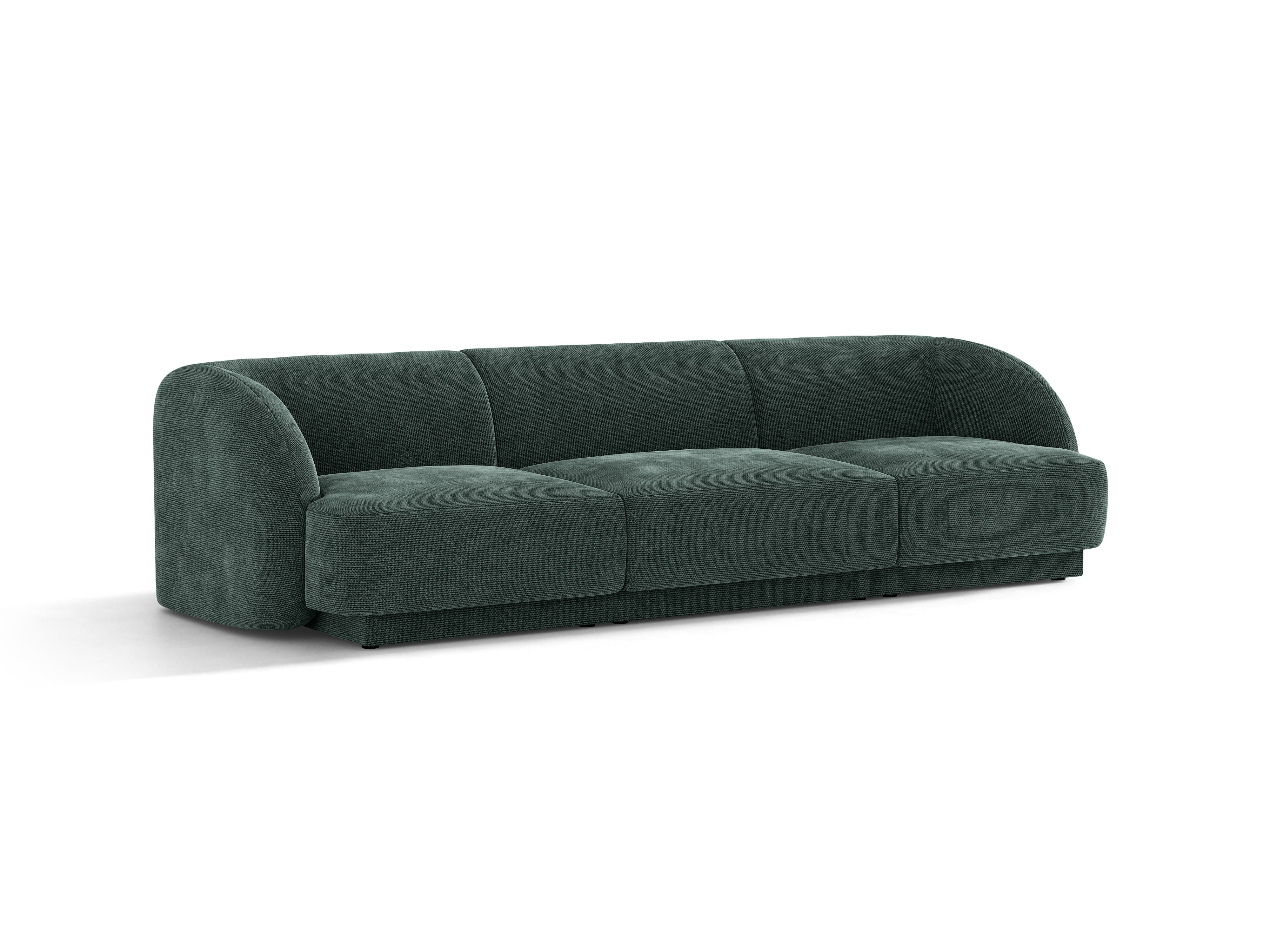 Sofa 3-osobowa MILEY petrol szenil jedwabisty do salonu