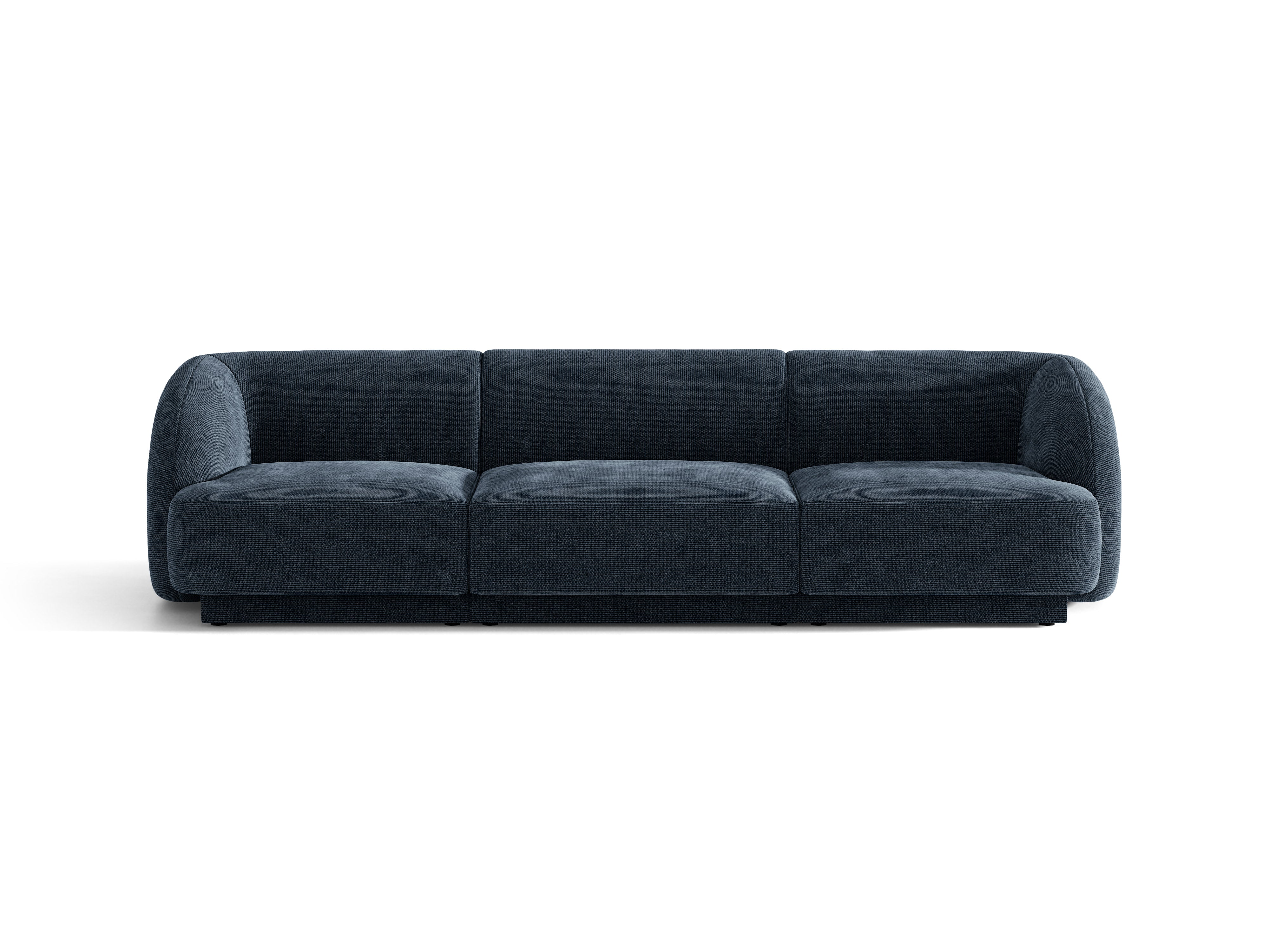 Sofa 3-osobowa MILEY granatowy szenil jedwabisty – Micadoni
