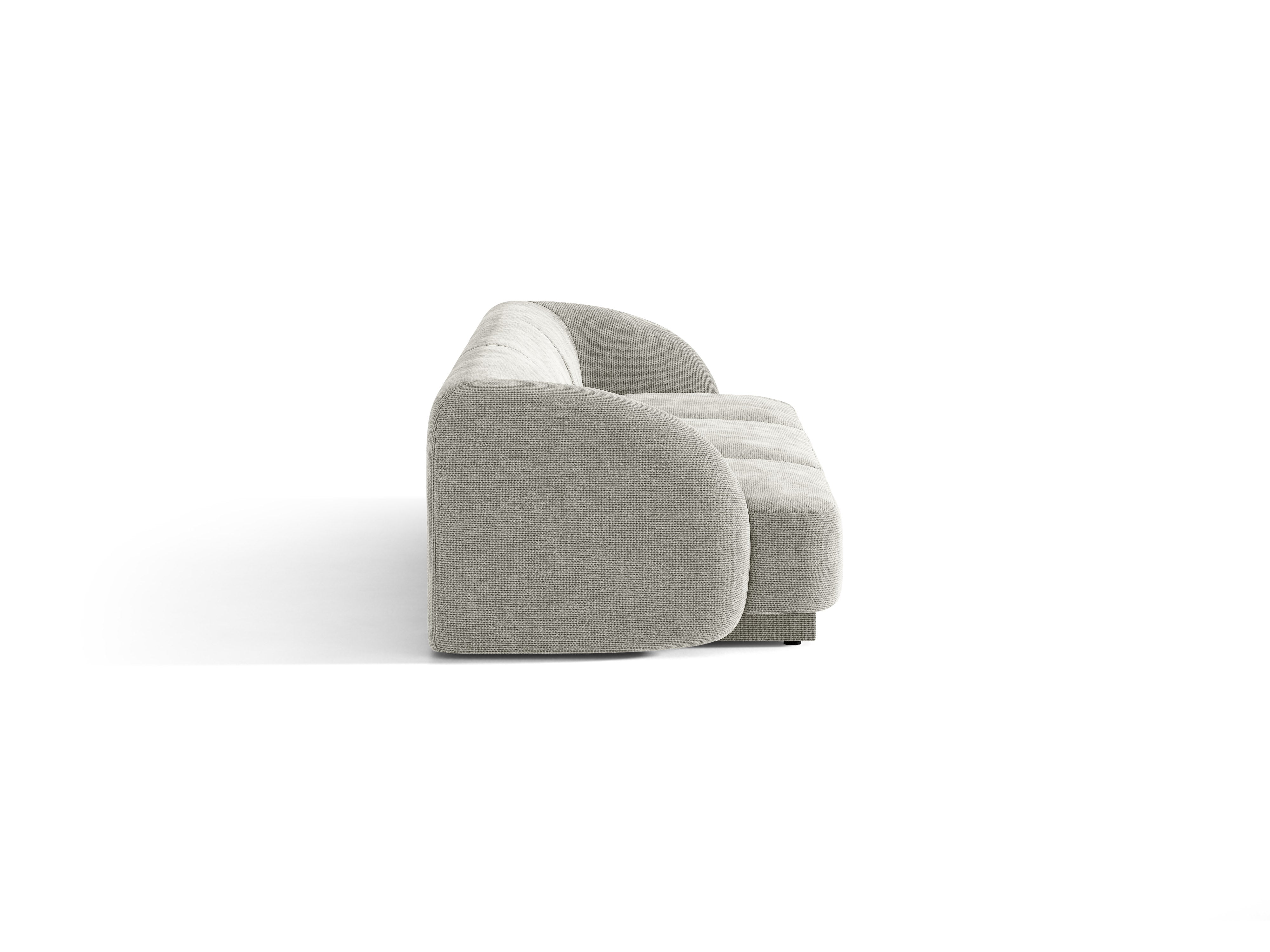 Kanapa 3-osobowa MILEY jasnoszary szenil jedwabisty – Micadoni