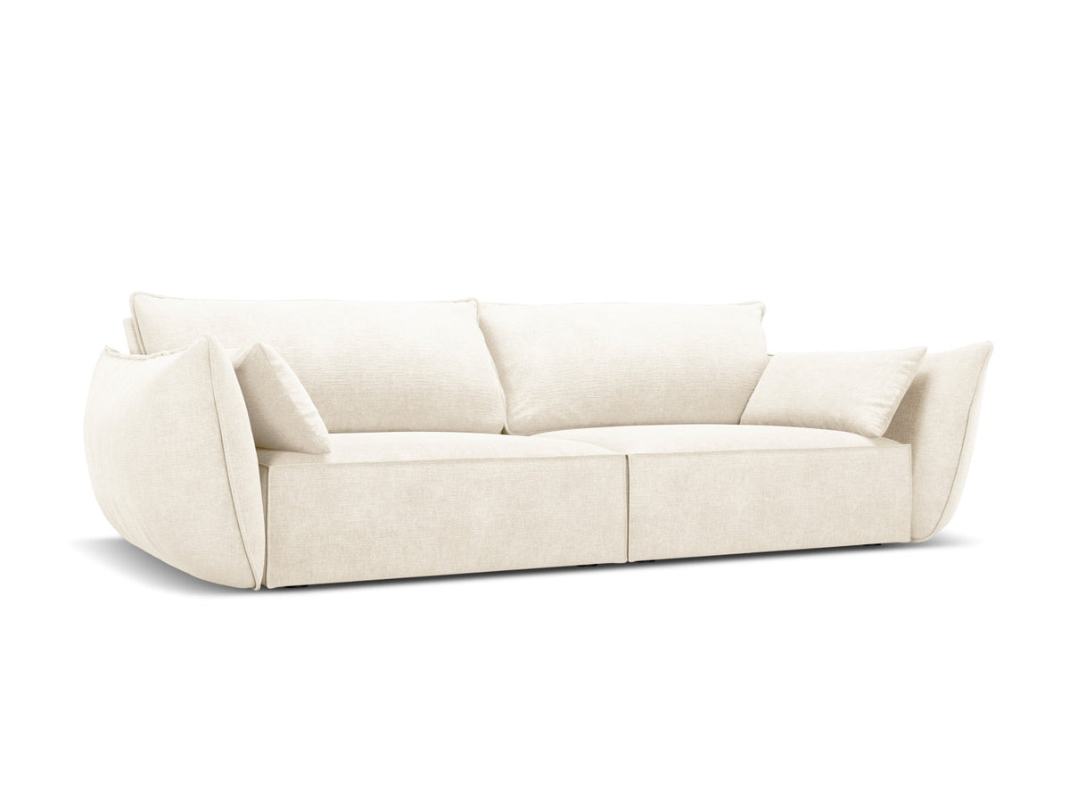Sofa 3-osobowa KAELLE jasnobeżowy szenil Over The Horizon – ujęcie boczne