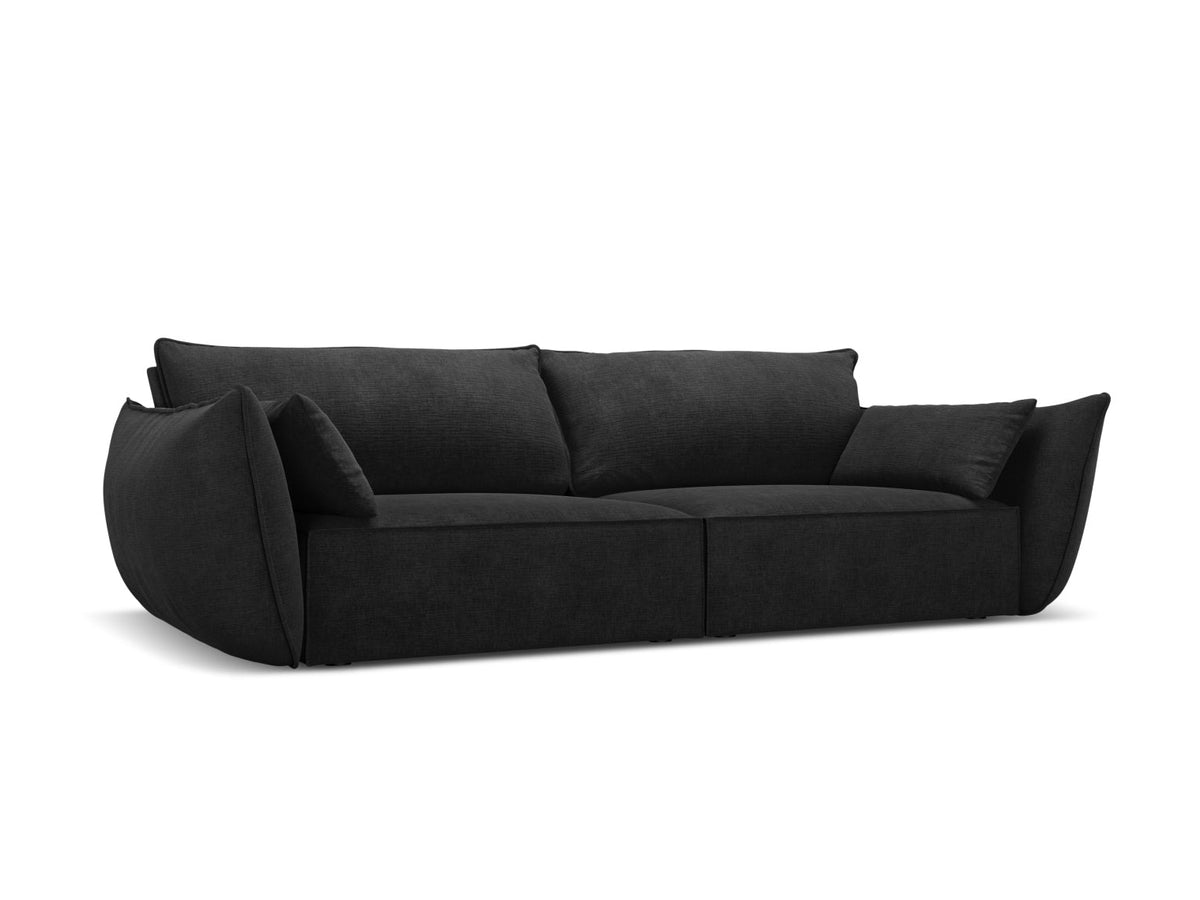 Sofa 3-osobowa KAELLE czarny szenil Over The Horizon – ujęcie boczne