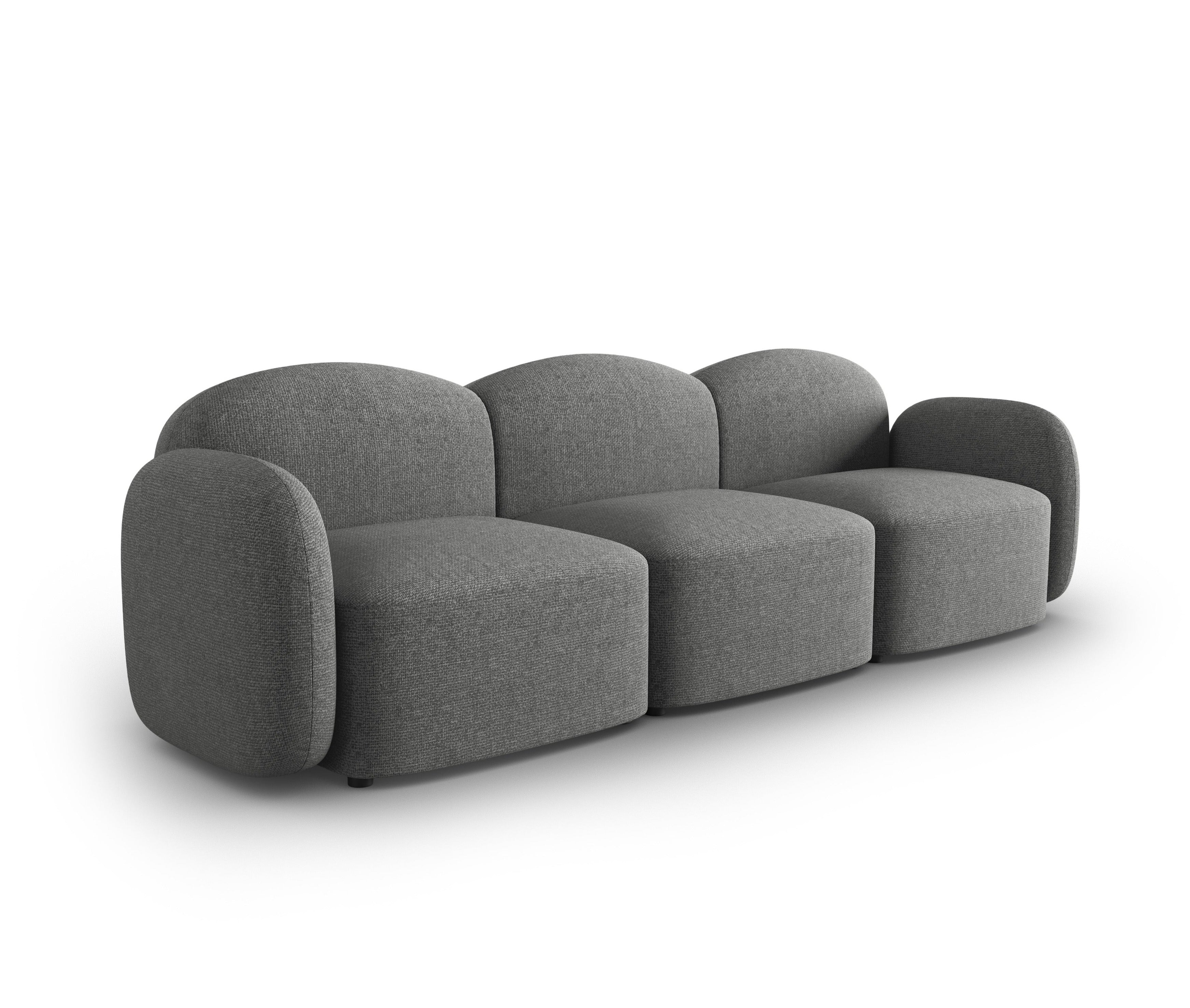 Sofa 3-osobowa BLAIR szenil ciemnoszary melanż Micadoni Eye on Design