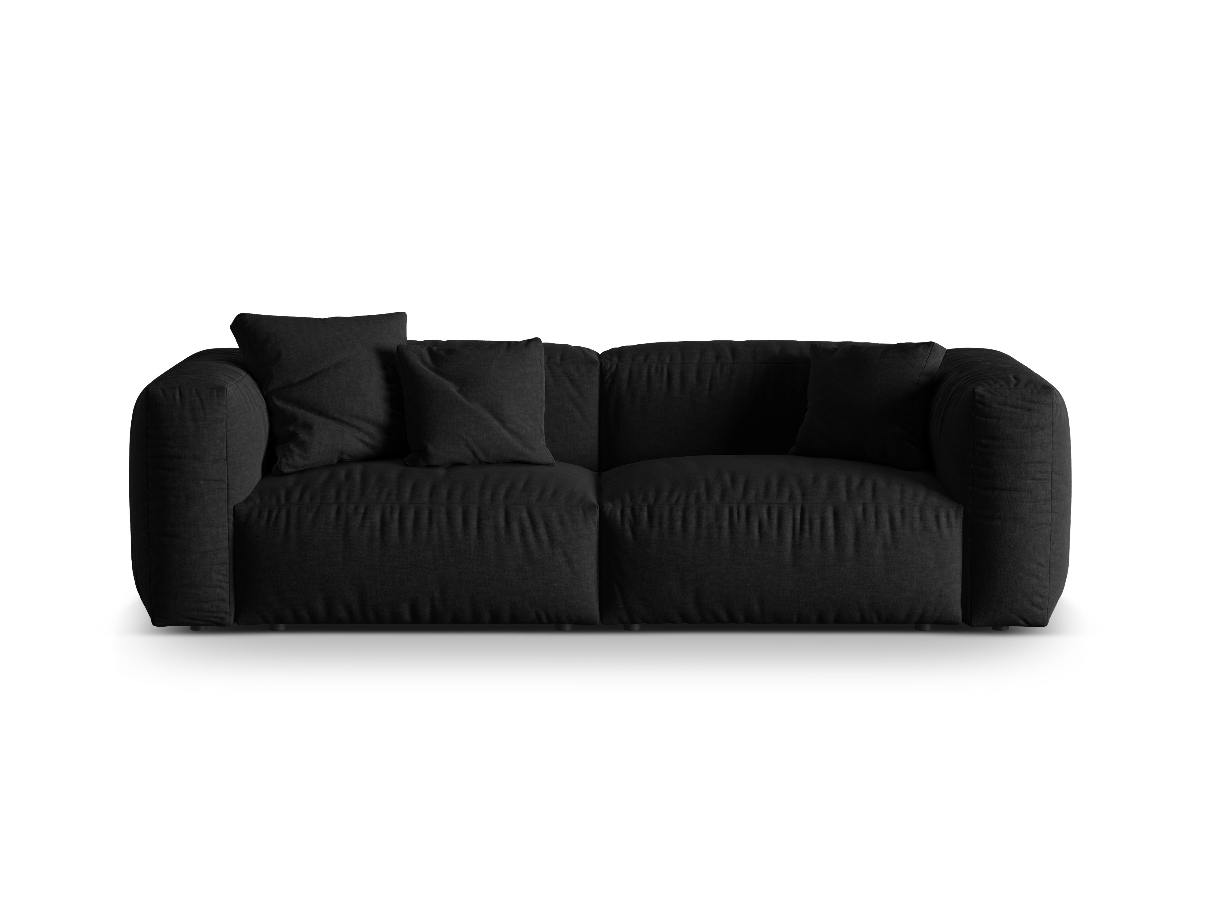 Martin Black 3-person sofa