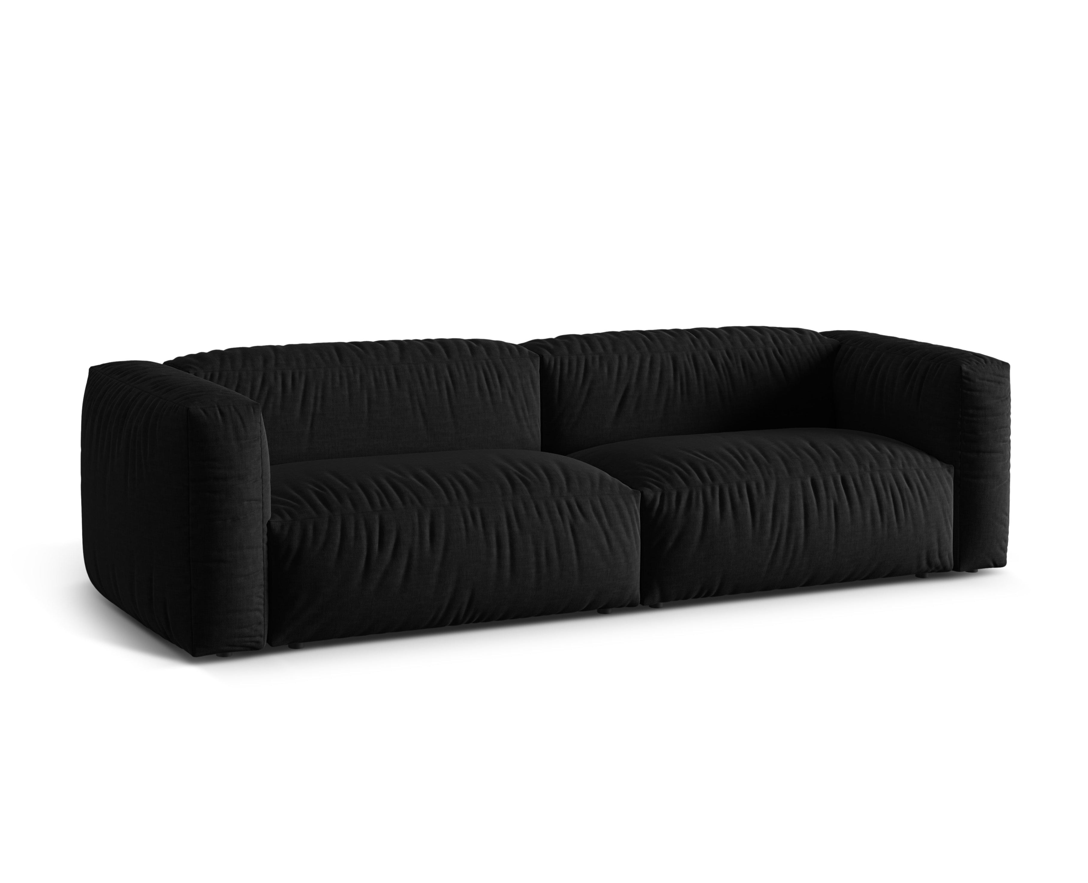 Martin Black 3-person sofa