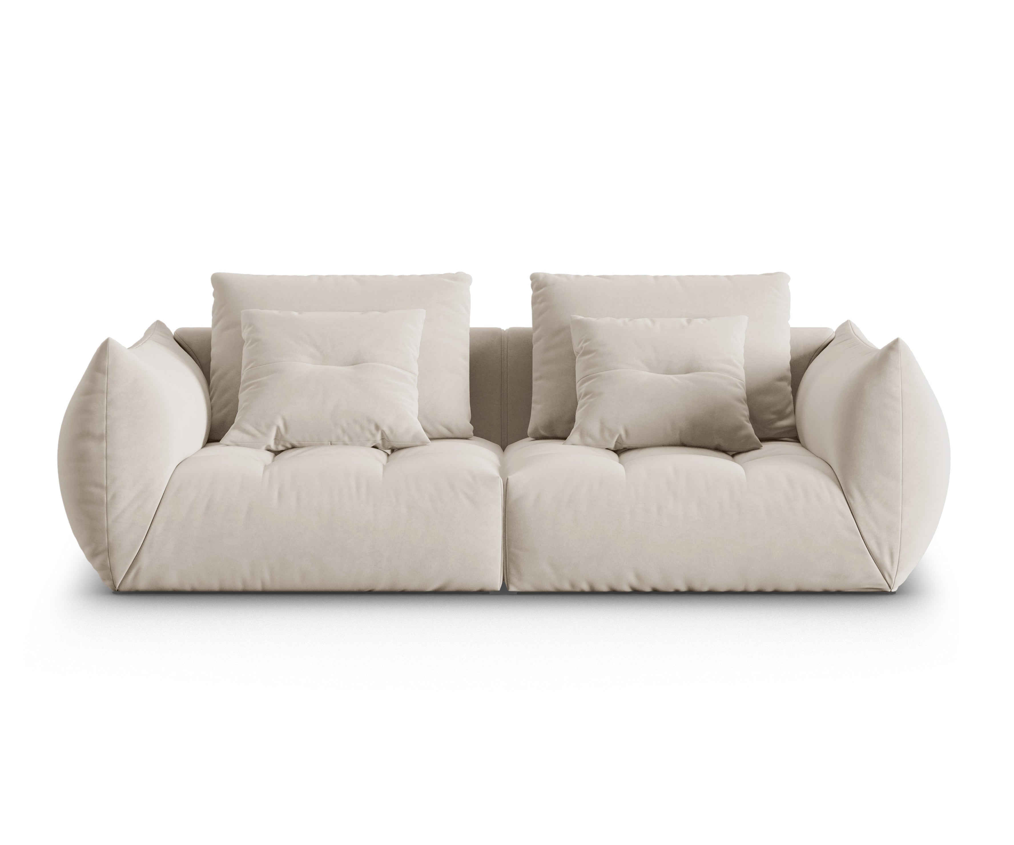 Bloom Ecru velvet sofa