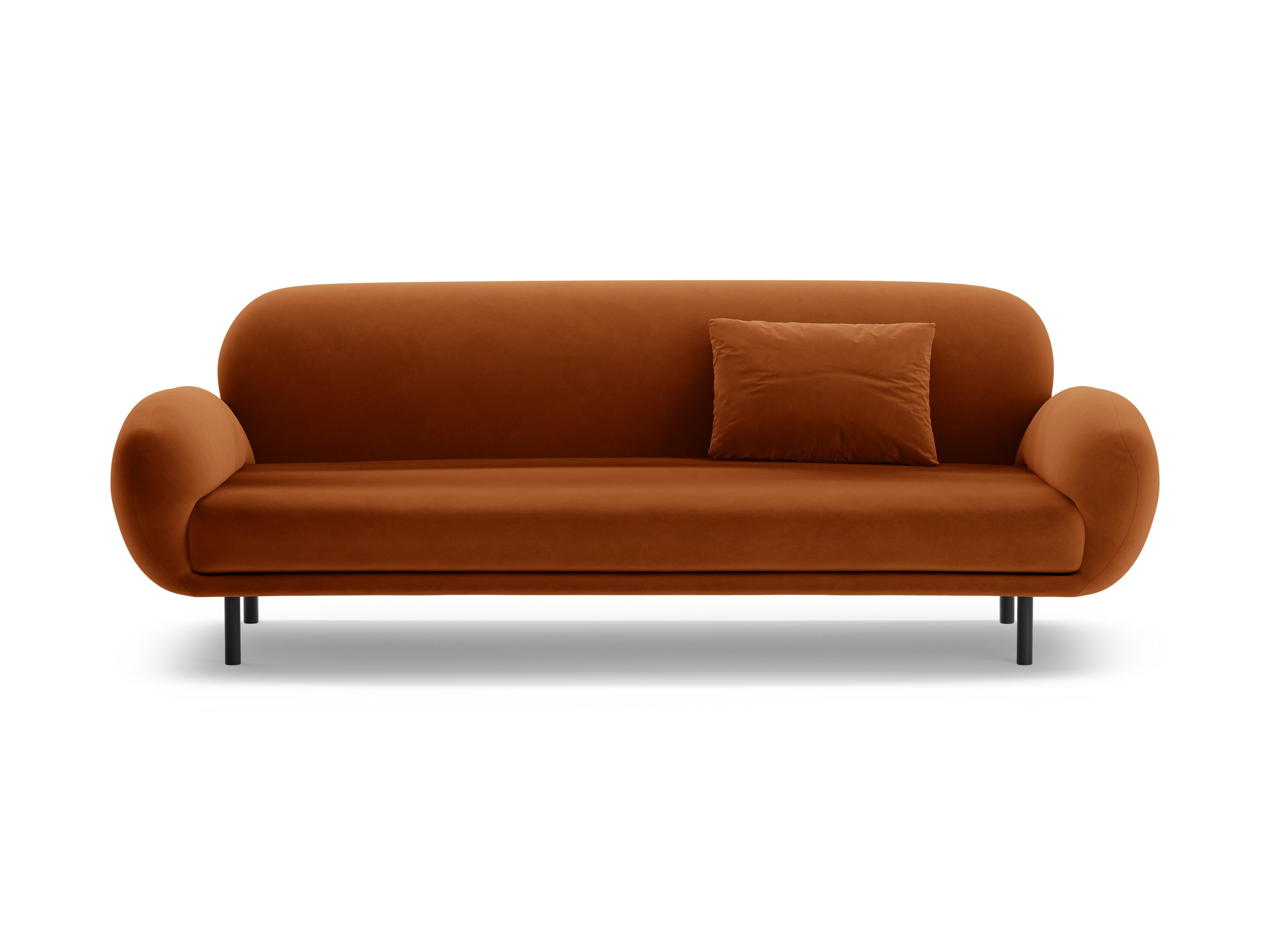 Sofa aus Samt 3-sitzig POPPY terrakotta