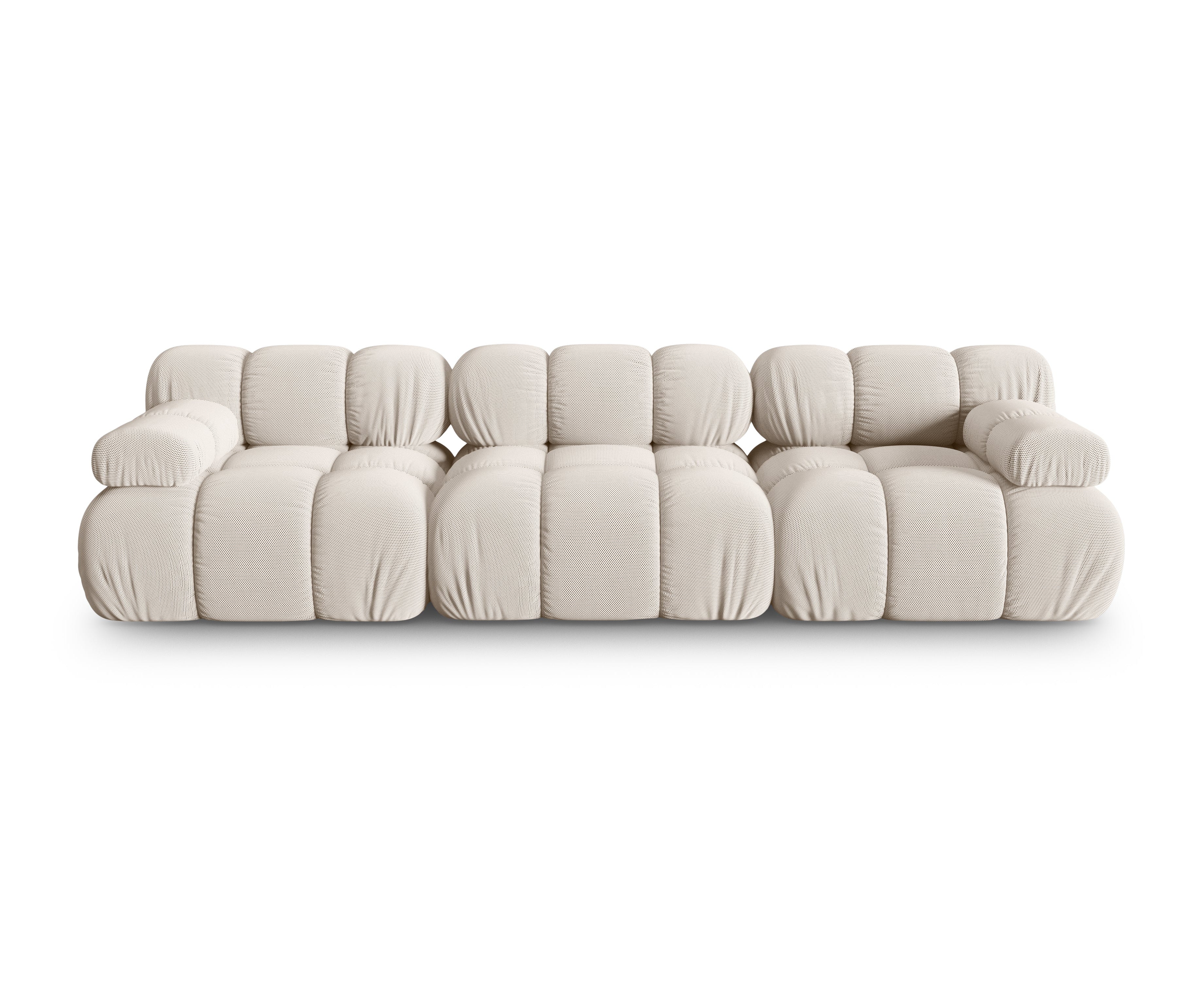 3-Seater Modular Sofa BELLIS in Beige 3D Fabric