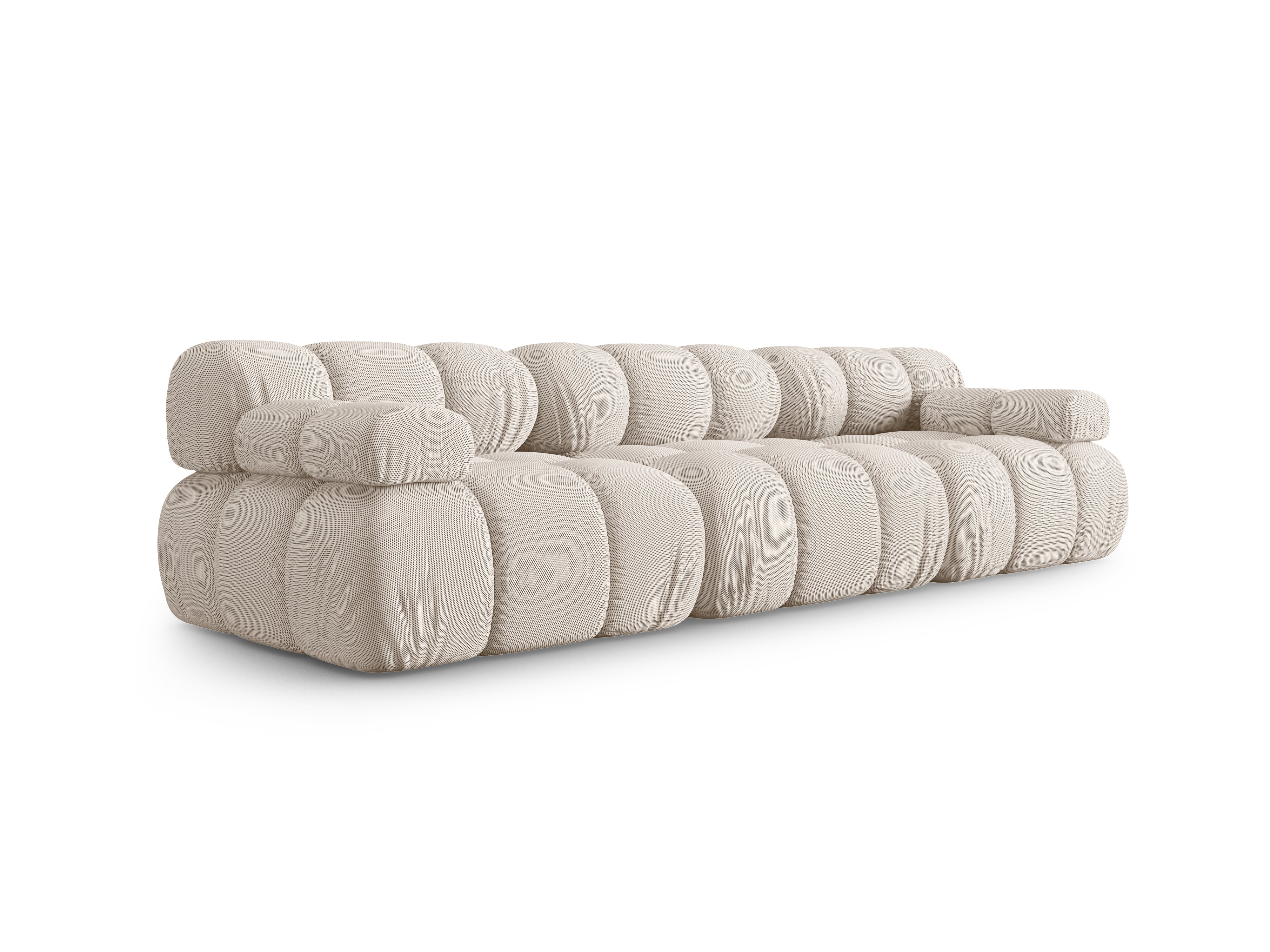 3-Seater Modular Sofa BELLIS in Beige 3D Fabric