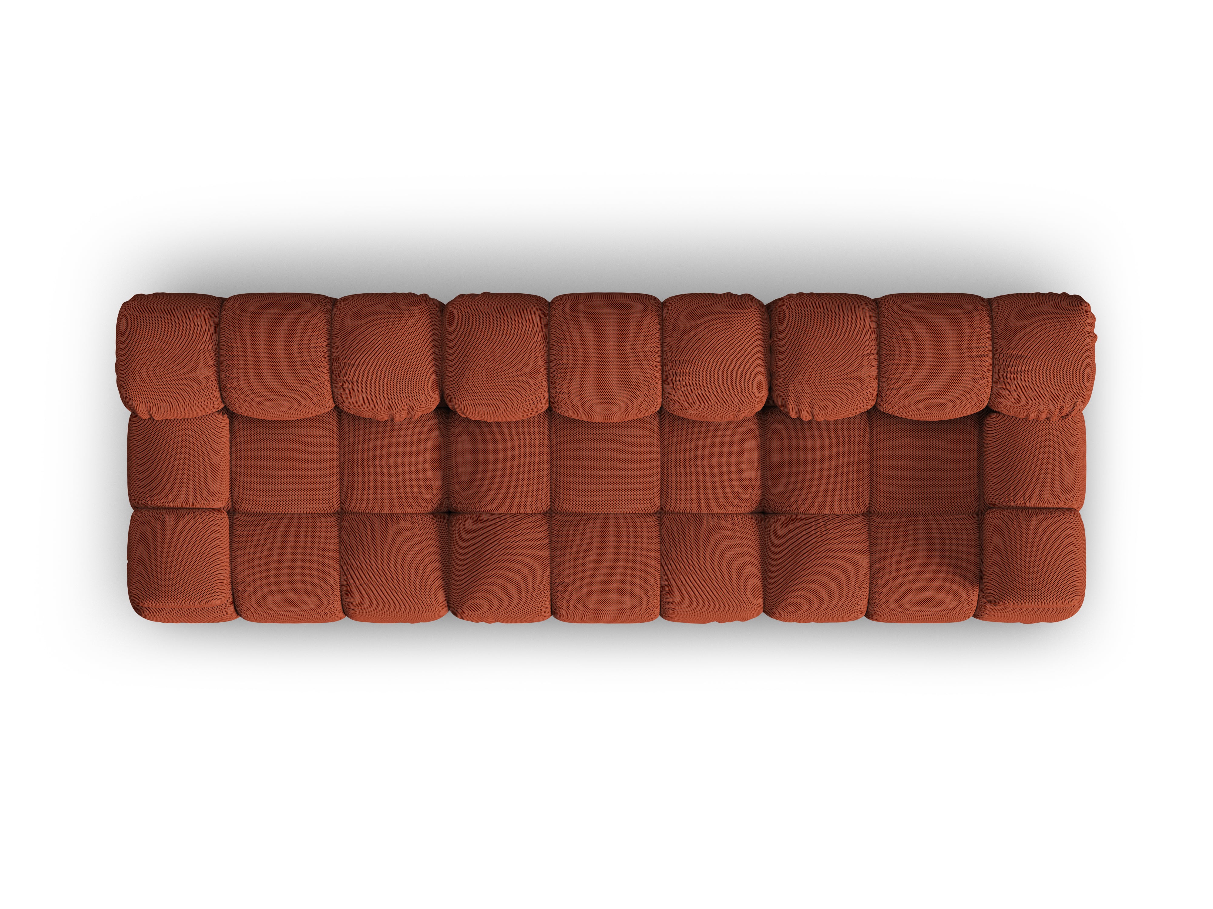 3-Seater Modular Sofa BELLIS in Brick 3D Fabric