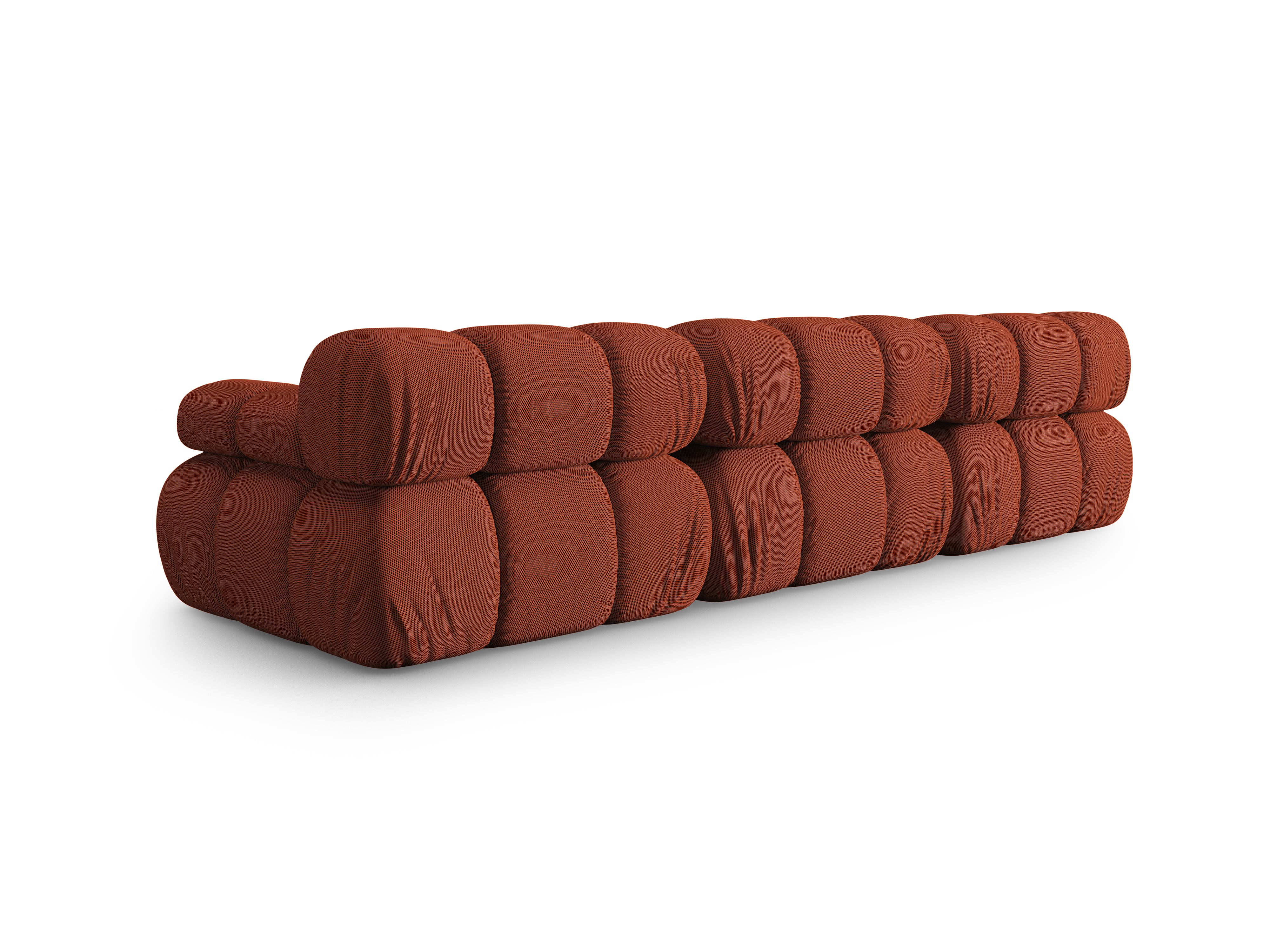 3-Seater Modular Sofa BELLIS in Brick 3D Fabric