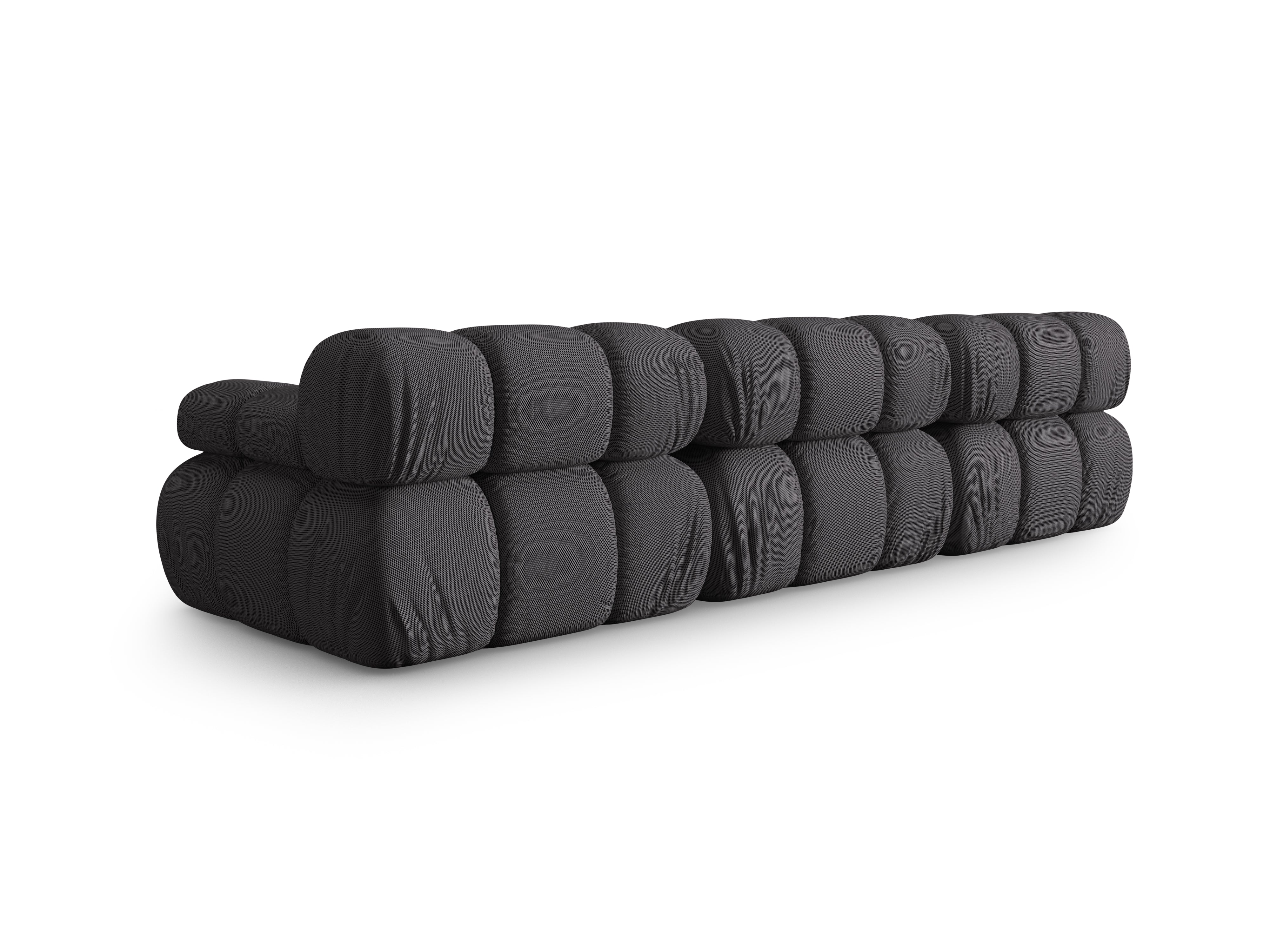 3-Seater Modular Sofa BELLIS in Dark Gray 3D Fabric