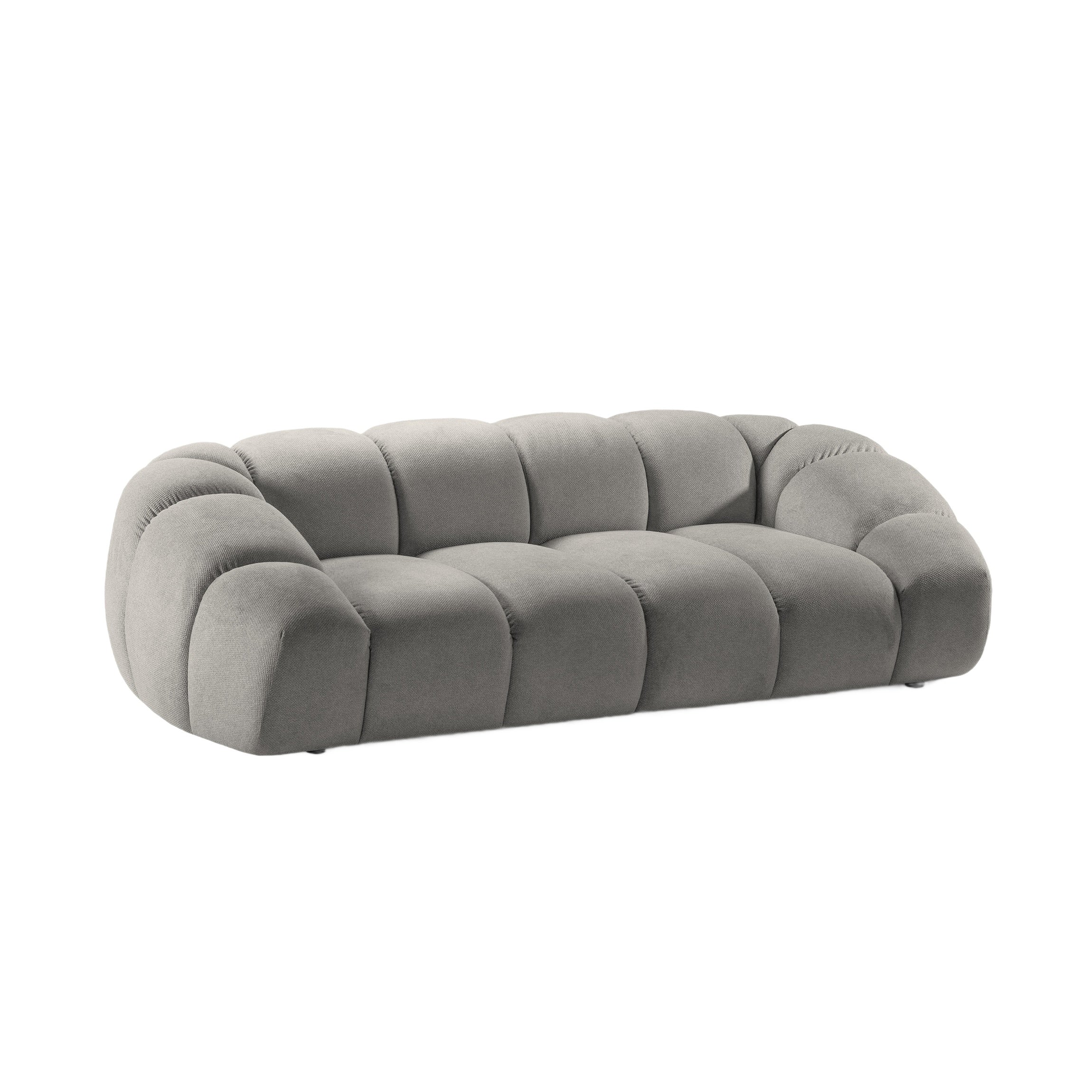 3-seater Sofa DIANA light gray chenille