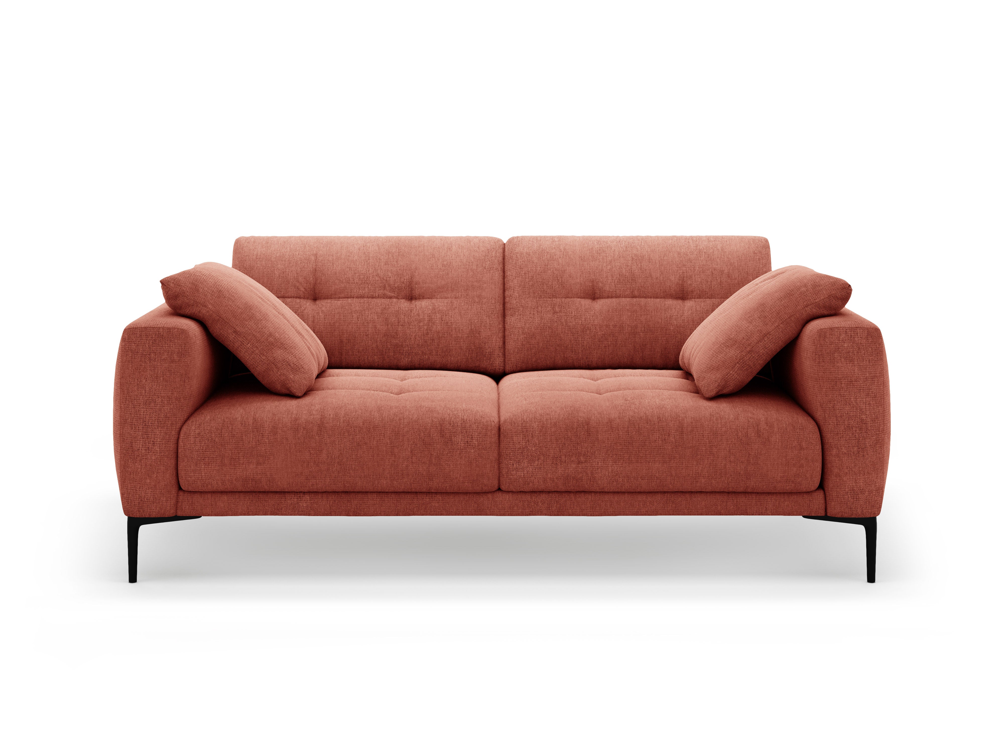 Sofa 3-Sitzer BEMY korallenfarbener Chenille