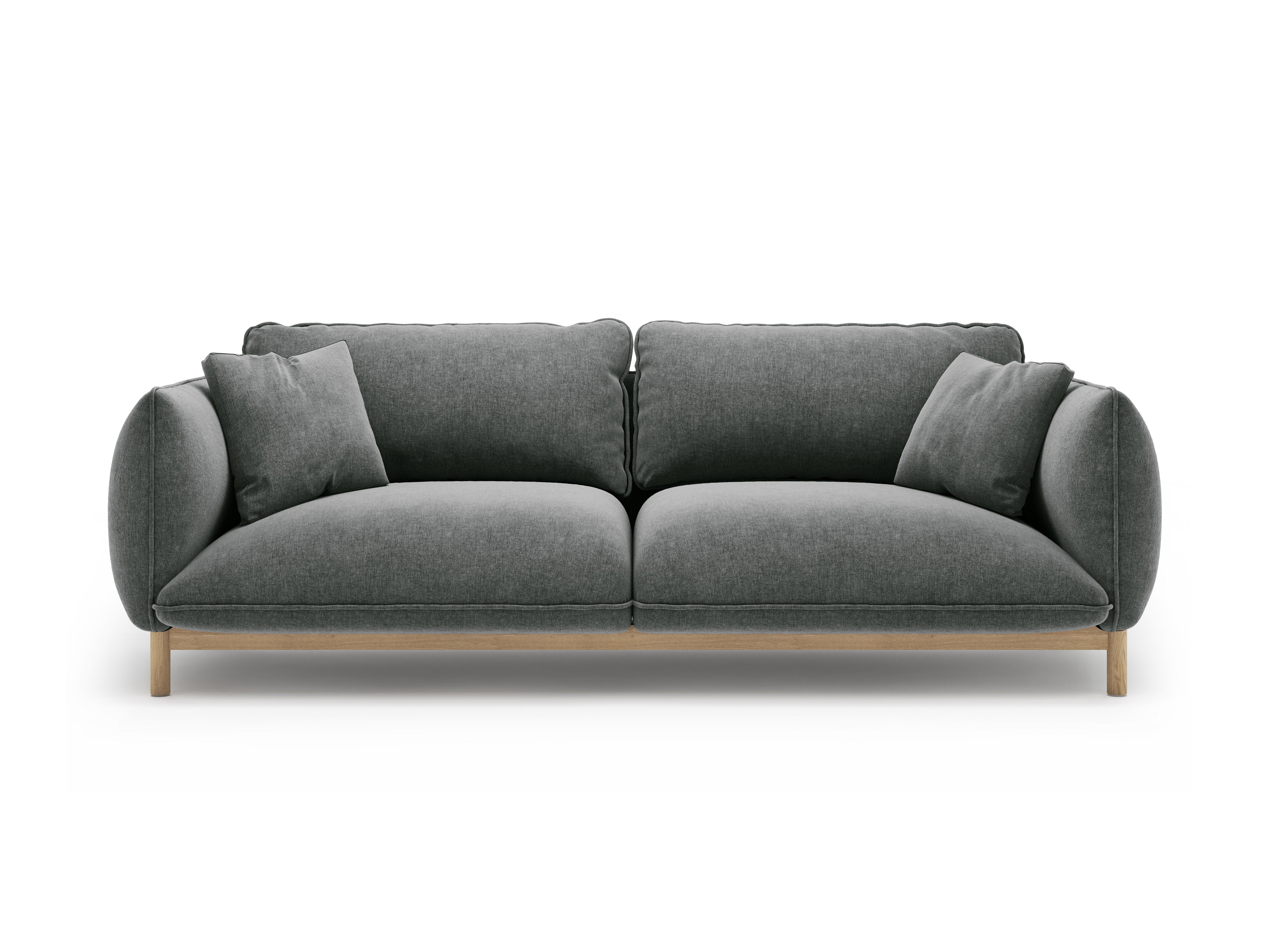 Sofa 3-Sitzer ADA dunkelgrau Chenille
