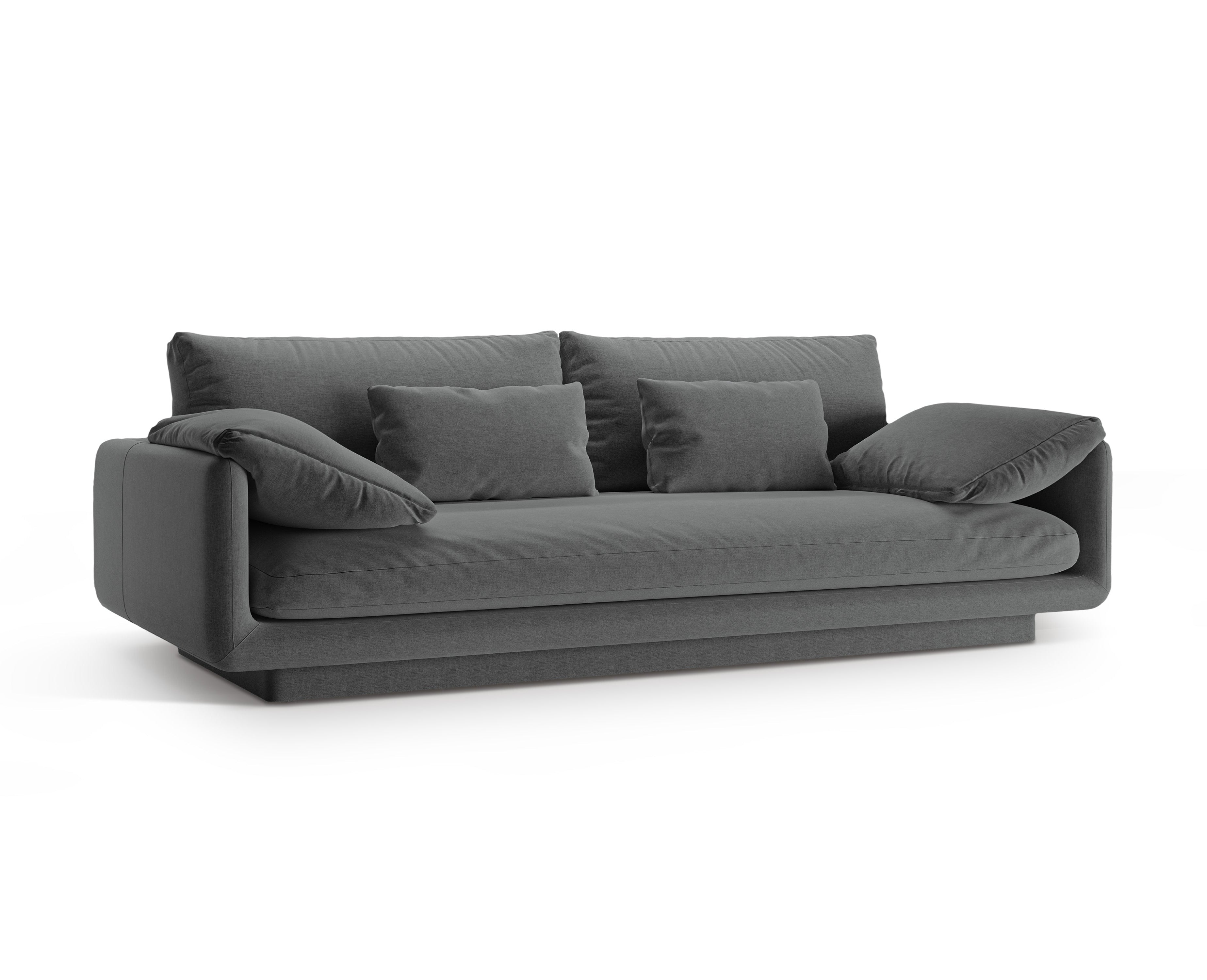 3-Personen-Sofa Torino dunkelgrau