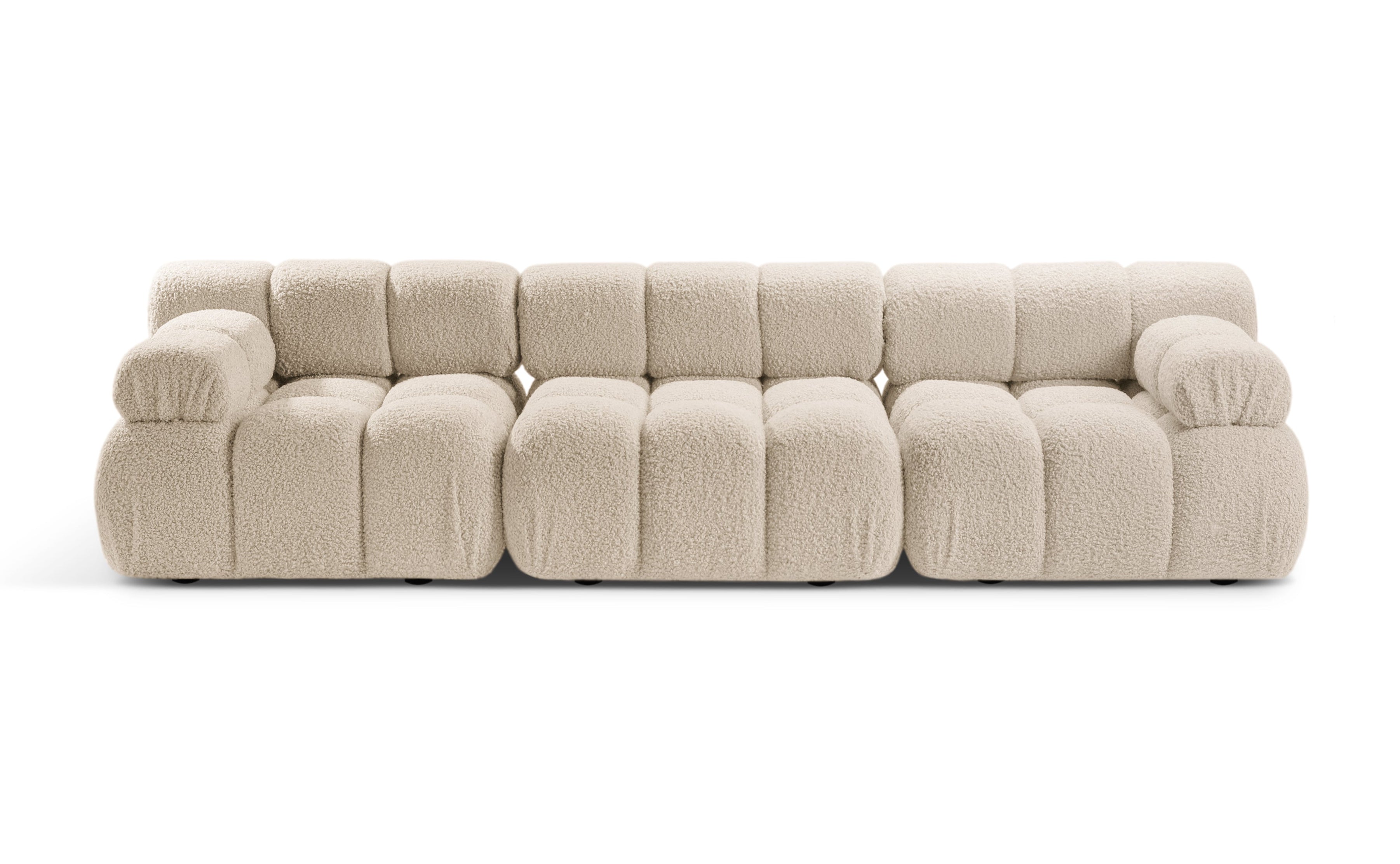 BELLIS Beige Boucle 3-Seater Modular Sofa