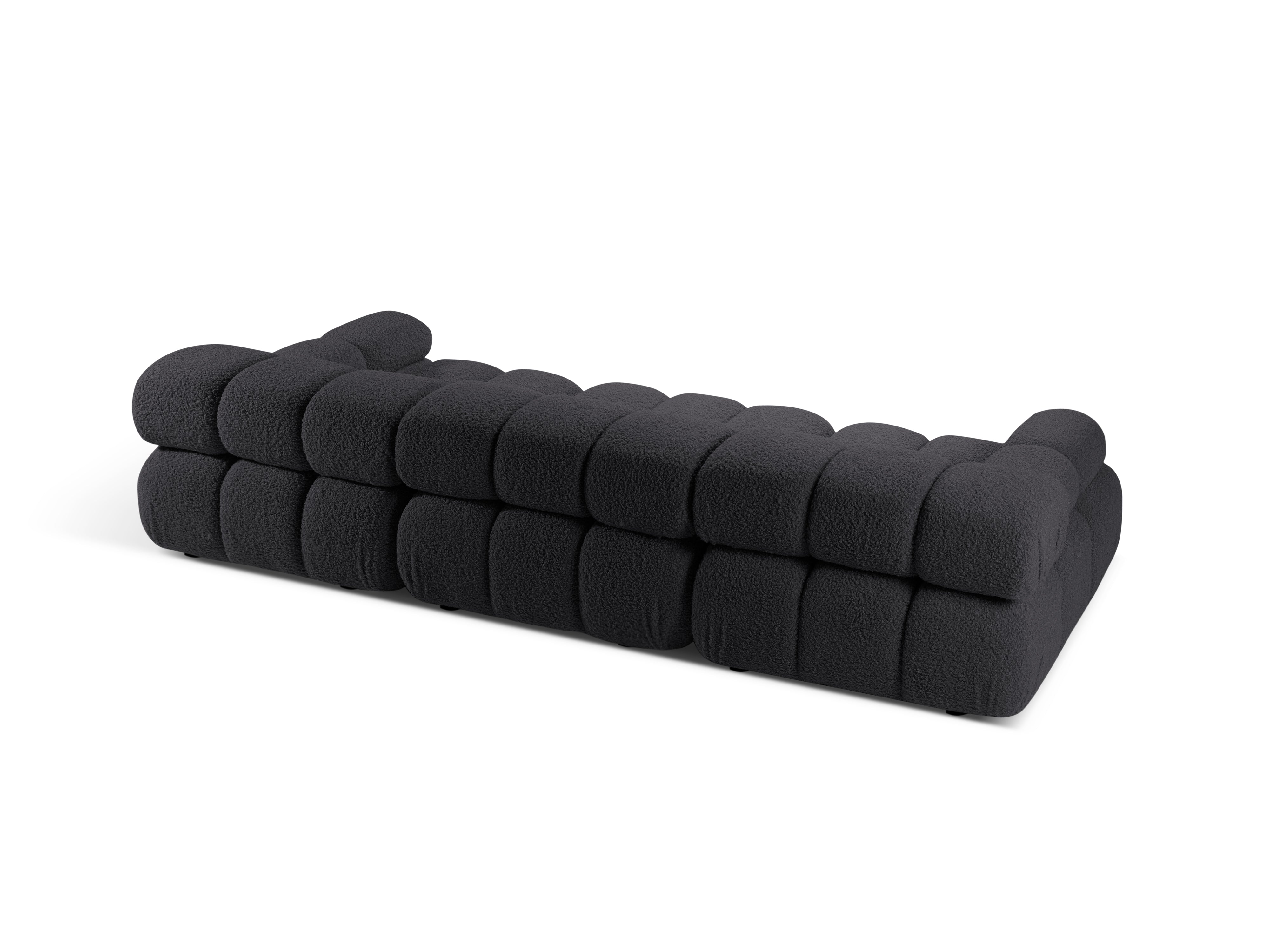 3-Seater Modular Sofa BELLIS in Graphite Boucle