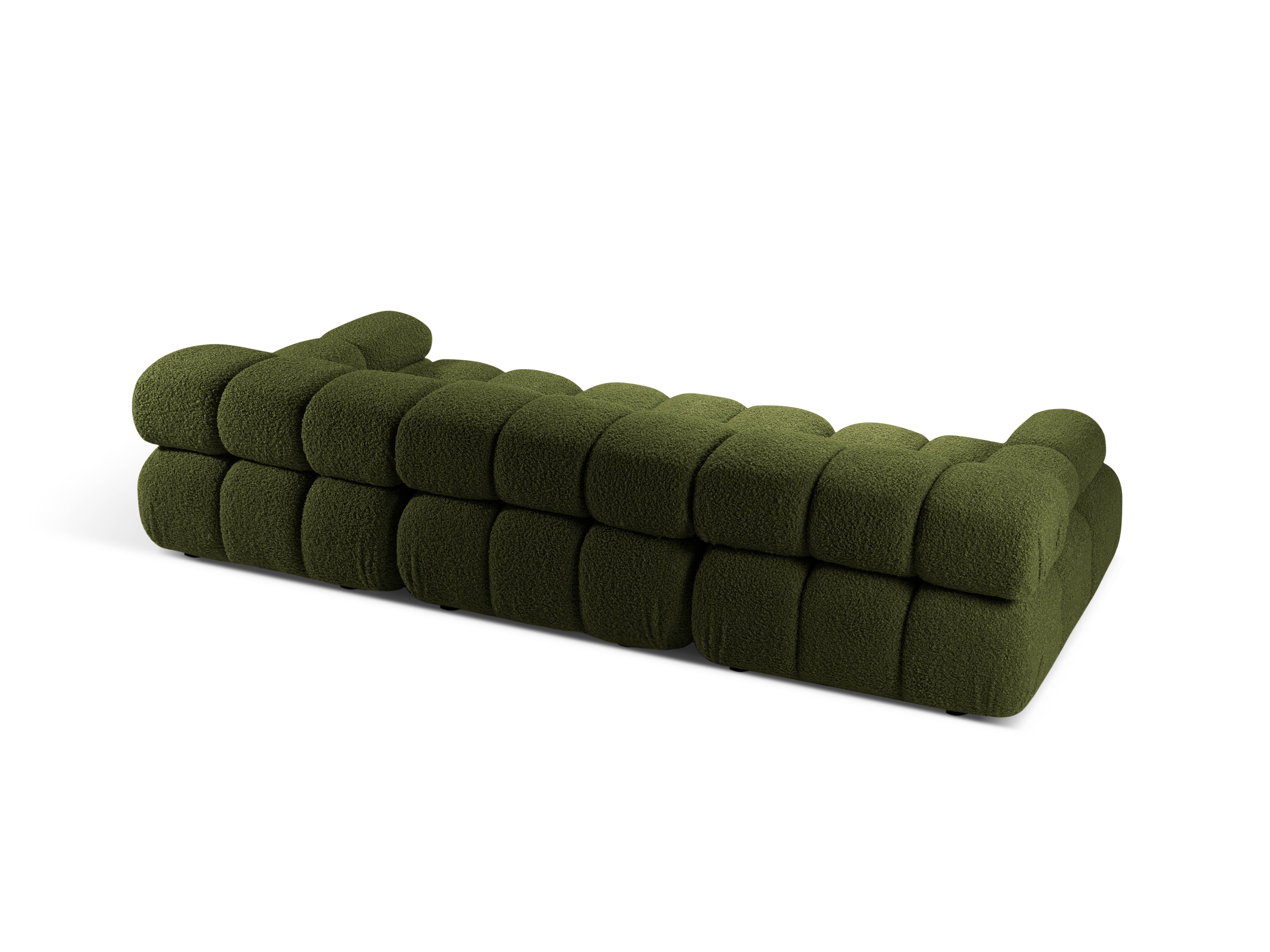 BELLIS Green Boucle 3-Seater Modular Sofa