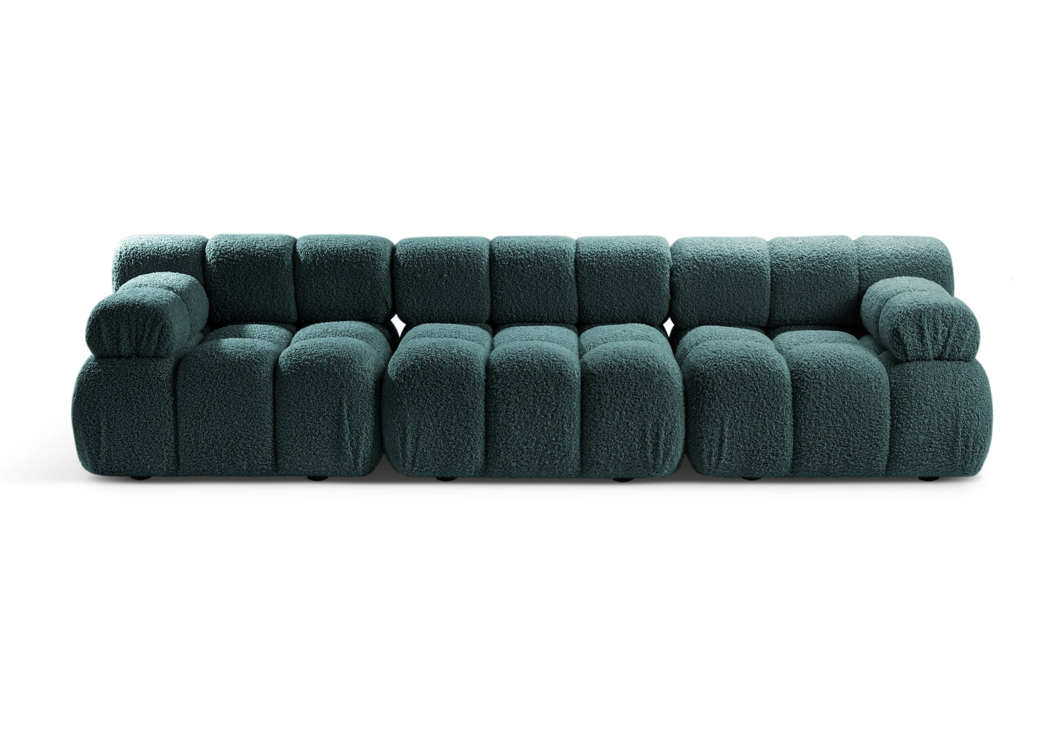 BELLIS 3-Seater Modular Sofa in Petrol Blue Boucle