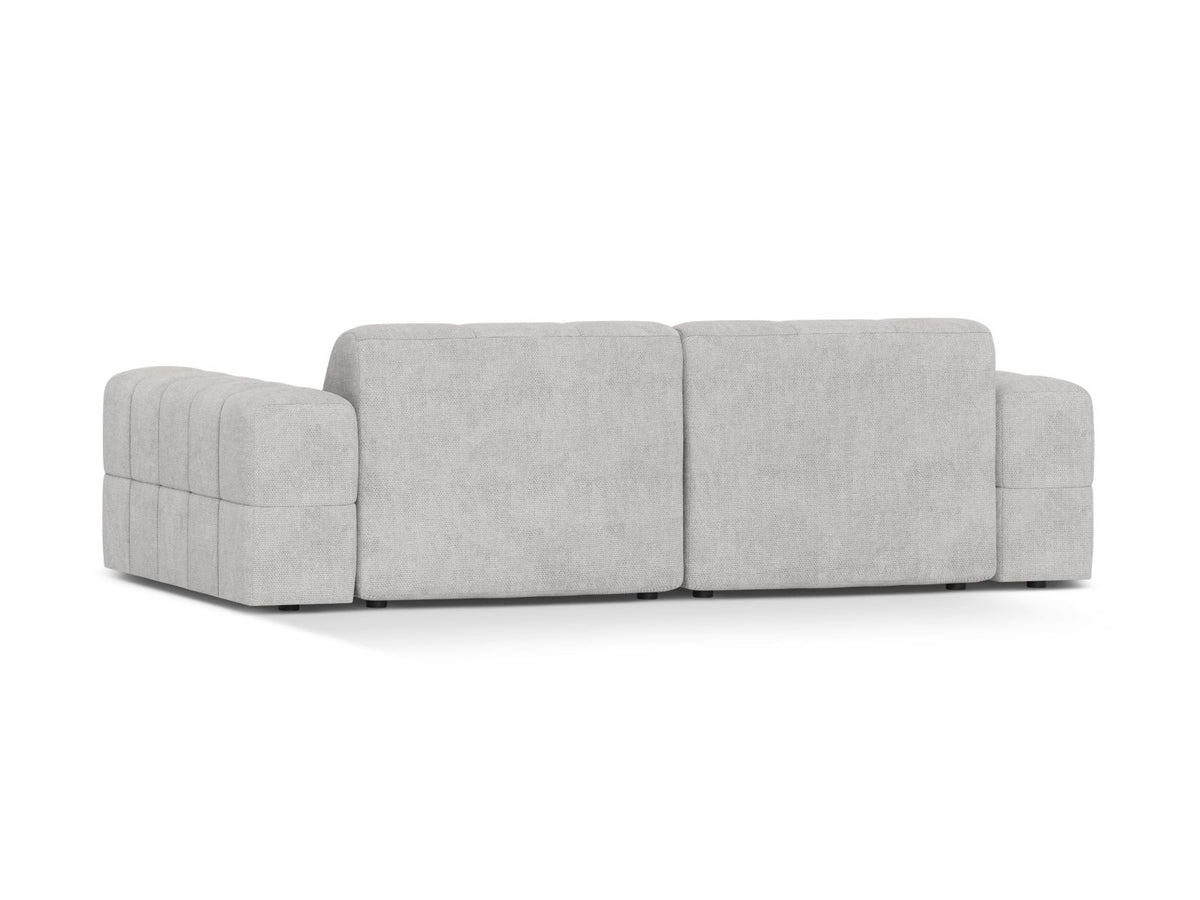 Sofa 3-osobowa JENNIFER srebrny szenil – ujęcie tylne