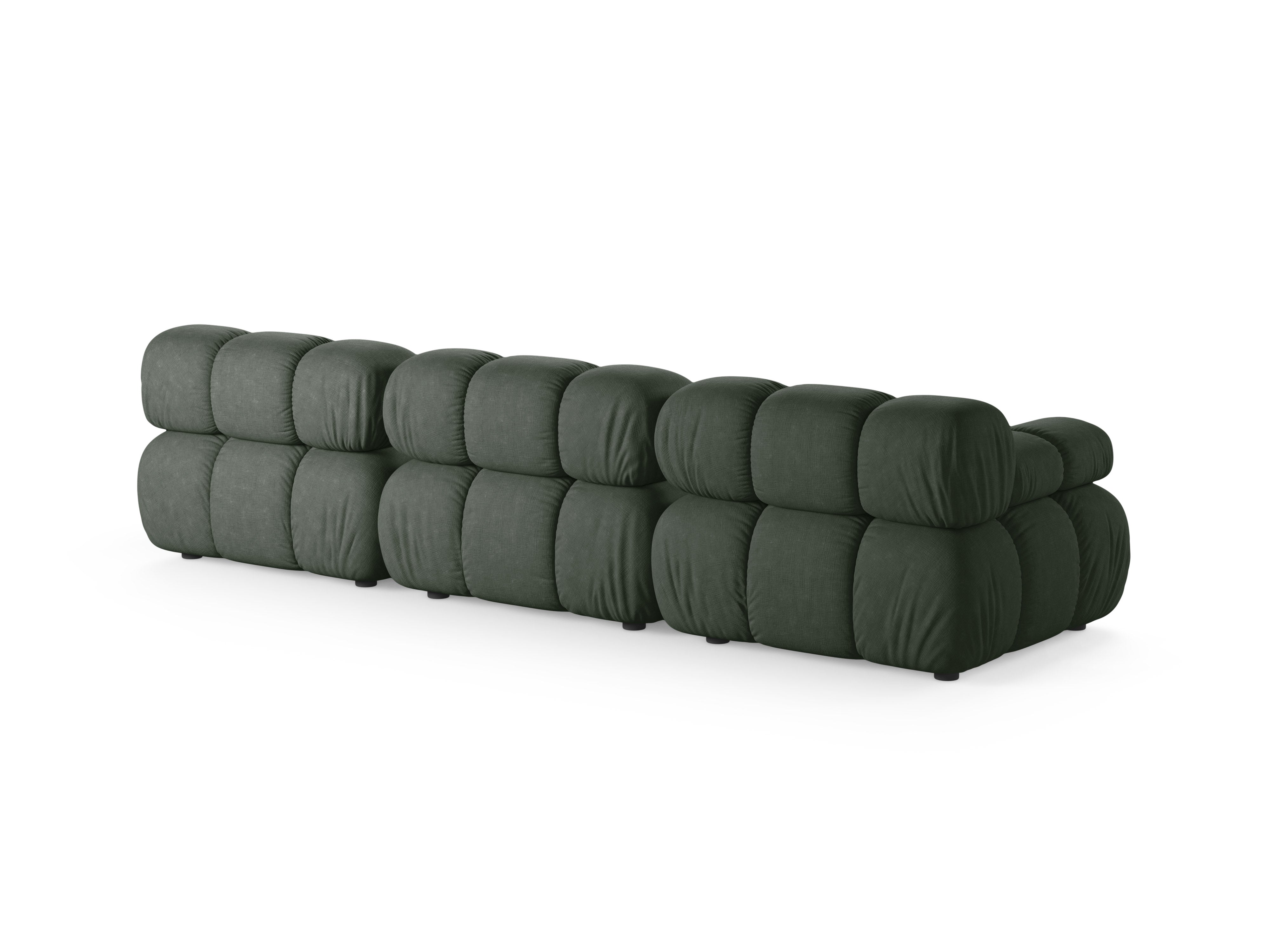 BELLIS Dark Green 3-Seater Modular Sofa