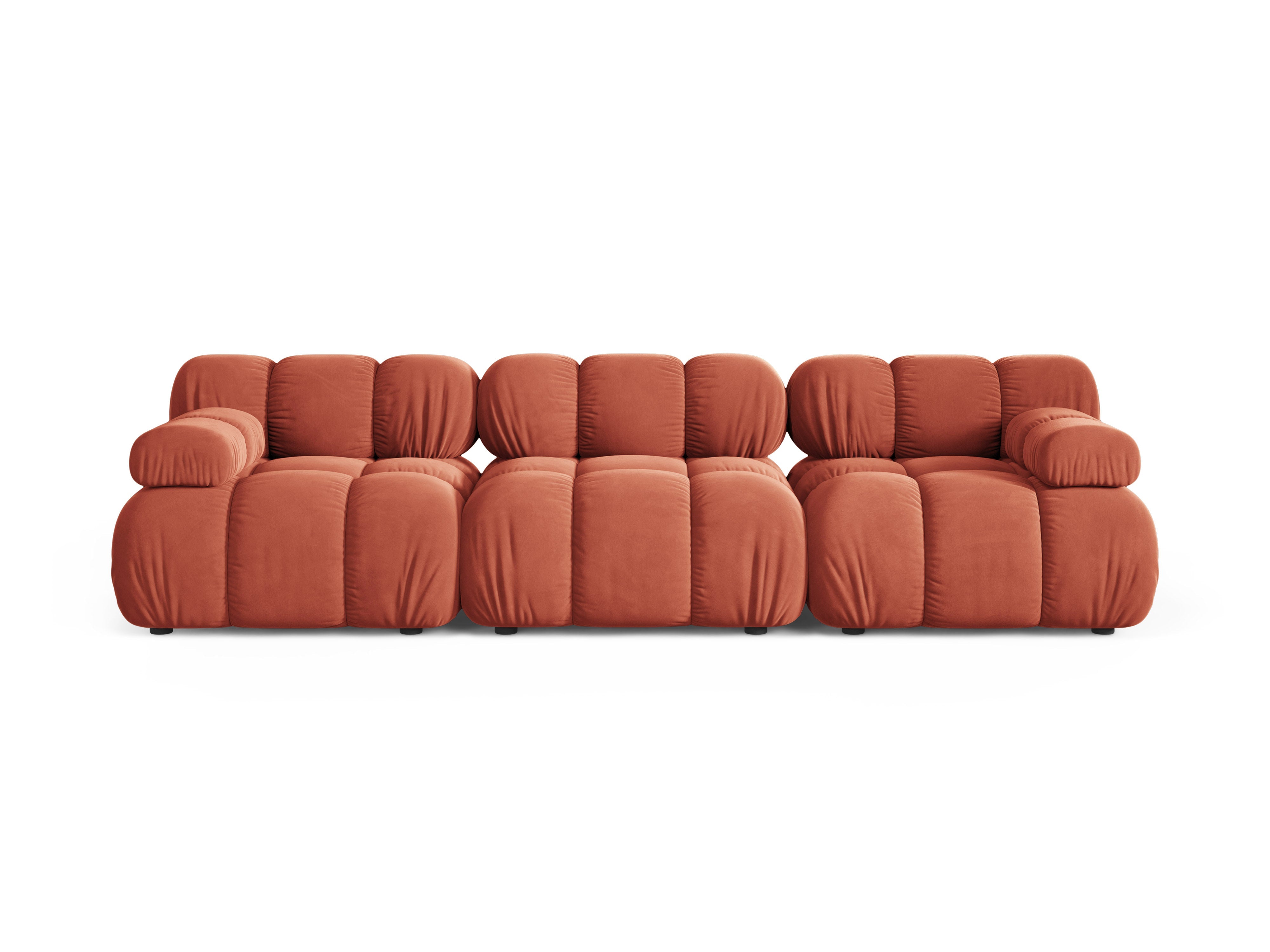 3-Seater Modular Sofa BELLIS in Coral Velvet