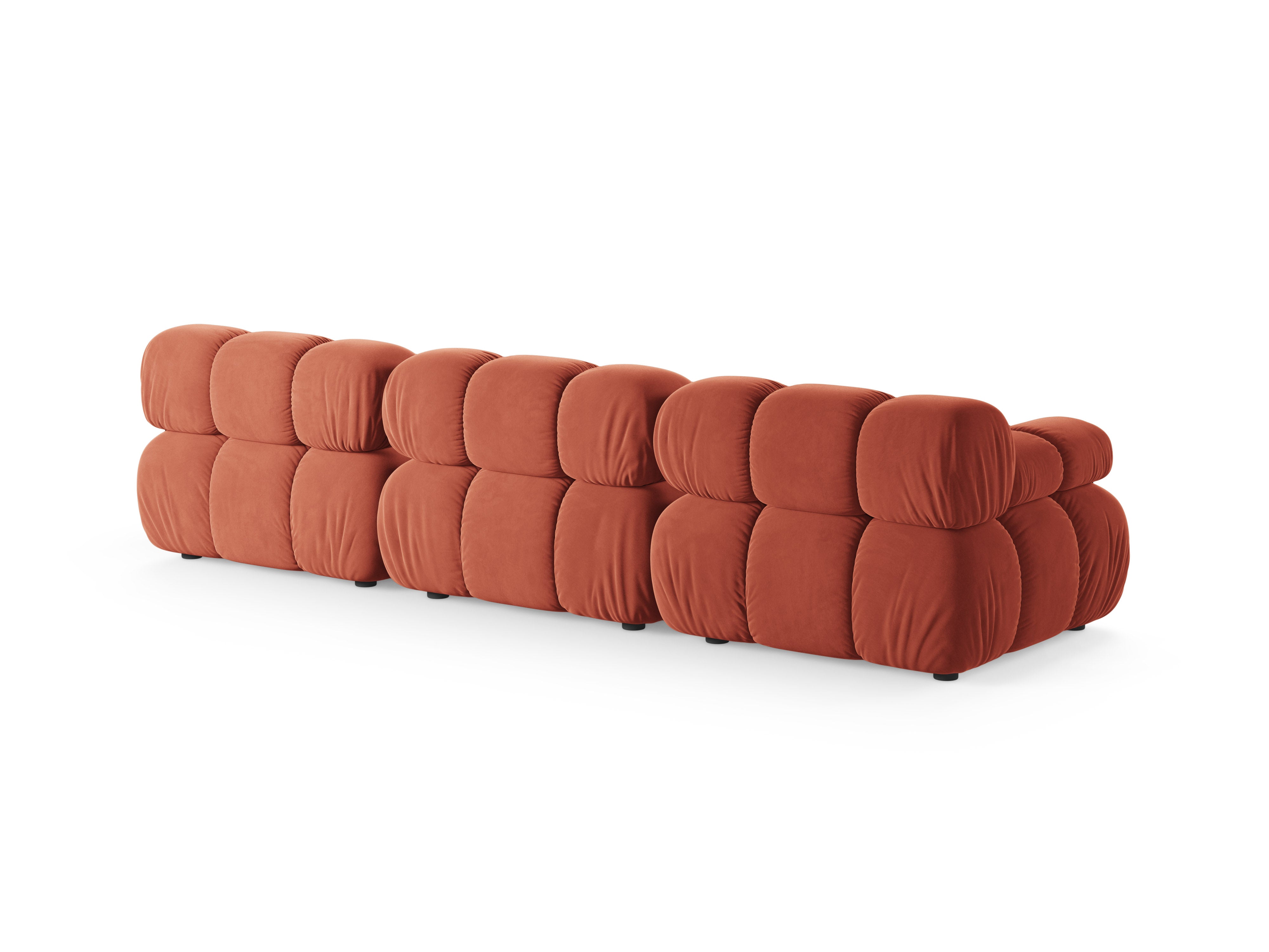 3-Seater Modular Sofa BELLIS in Coral Velvet