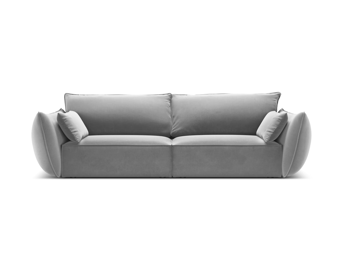 Sofa aksamitna 3-osobowa KAELLE szary – Micadoni