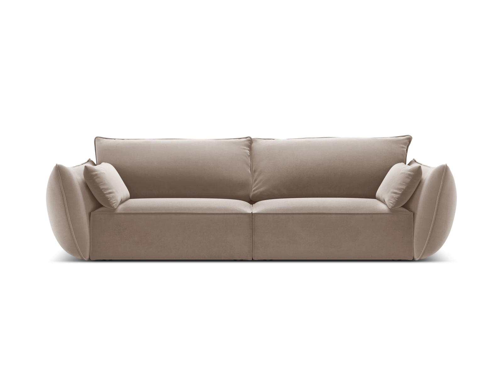 Sofa aksamitna 3-osobowa KAELLE cappuccino – Micadoni