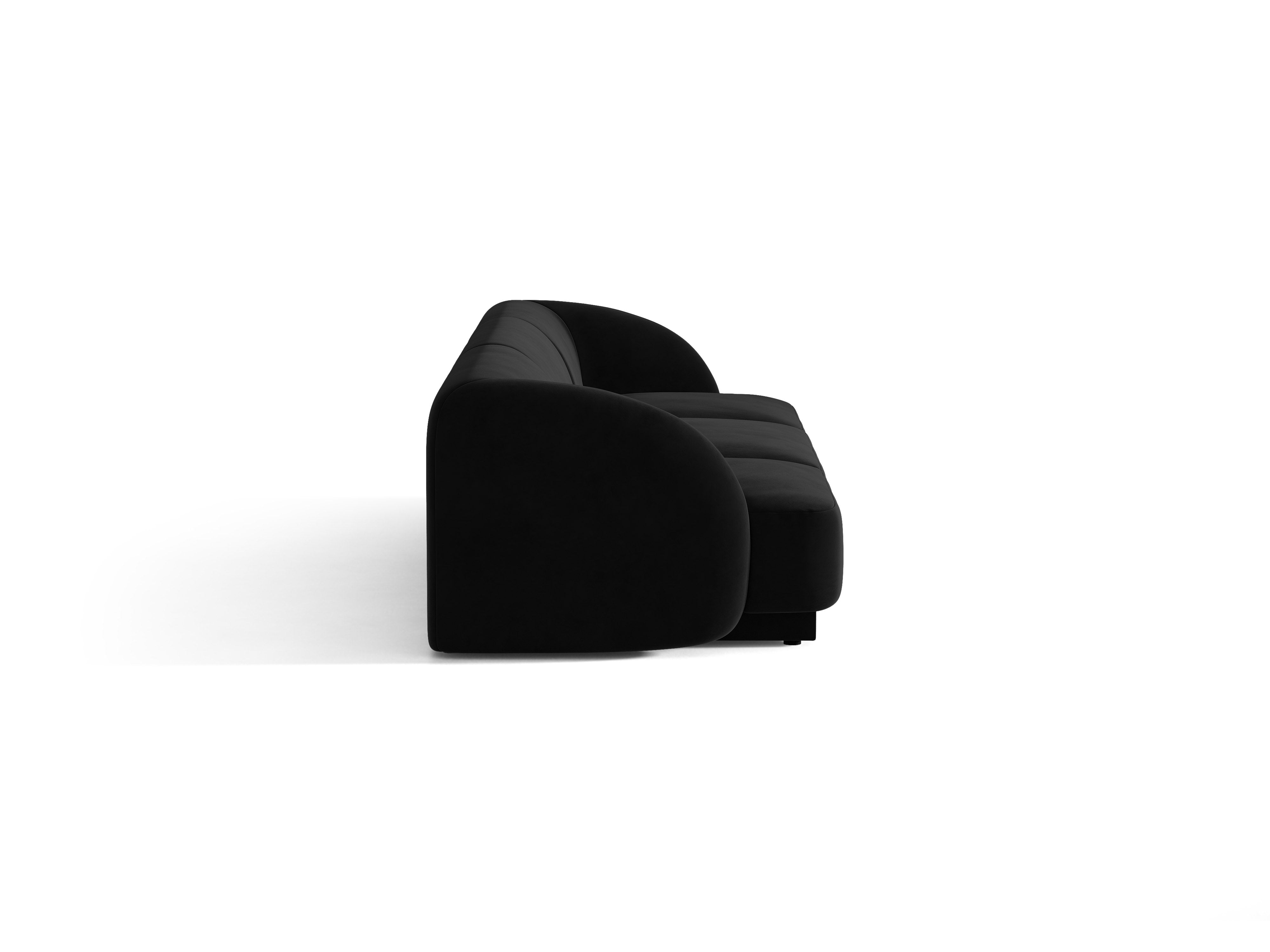 Velvet 3-Seater Sofa MILEY Black