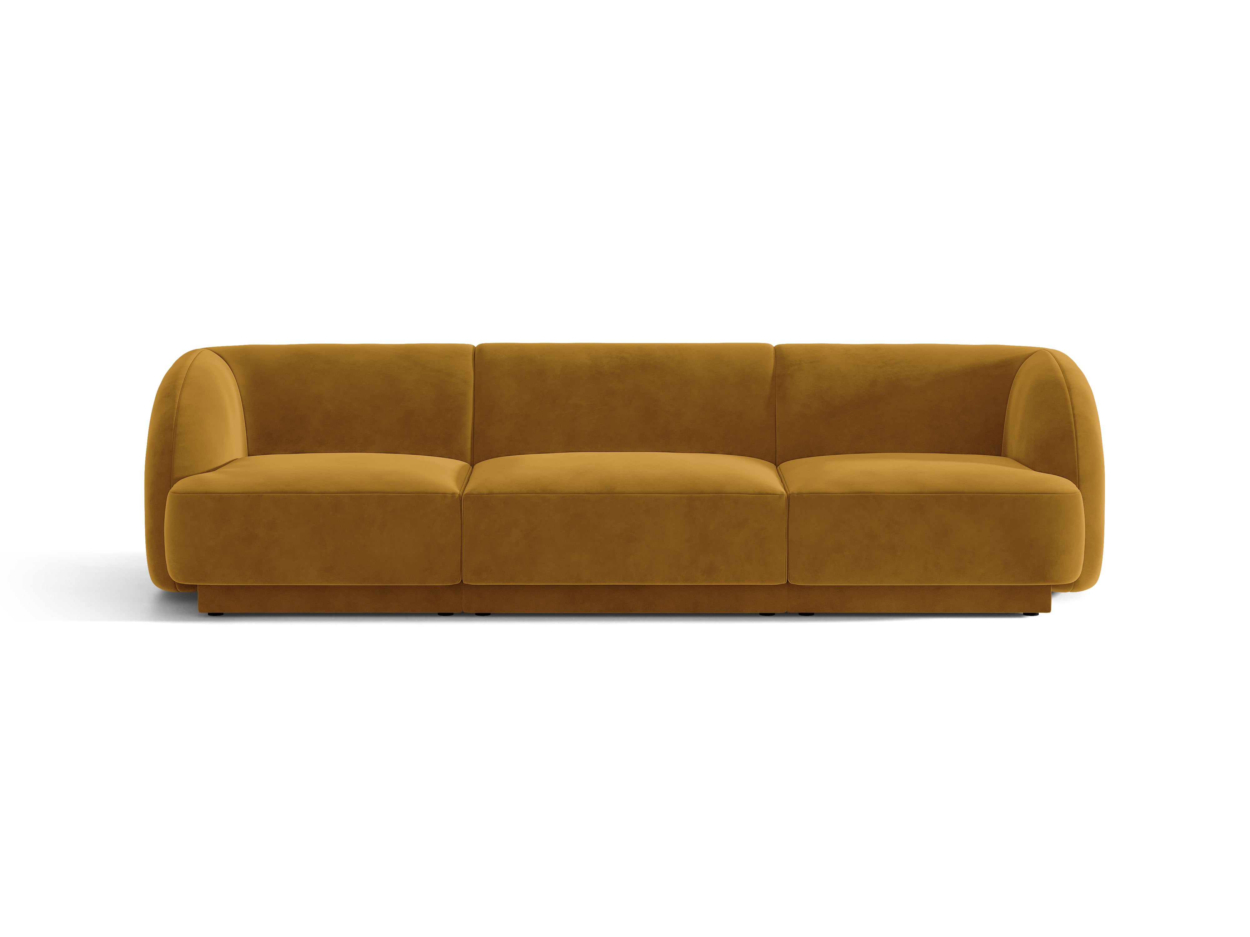 Velvet 3-Seater Sofa MILEY Yellow