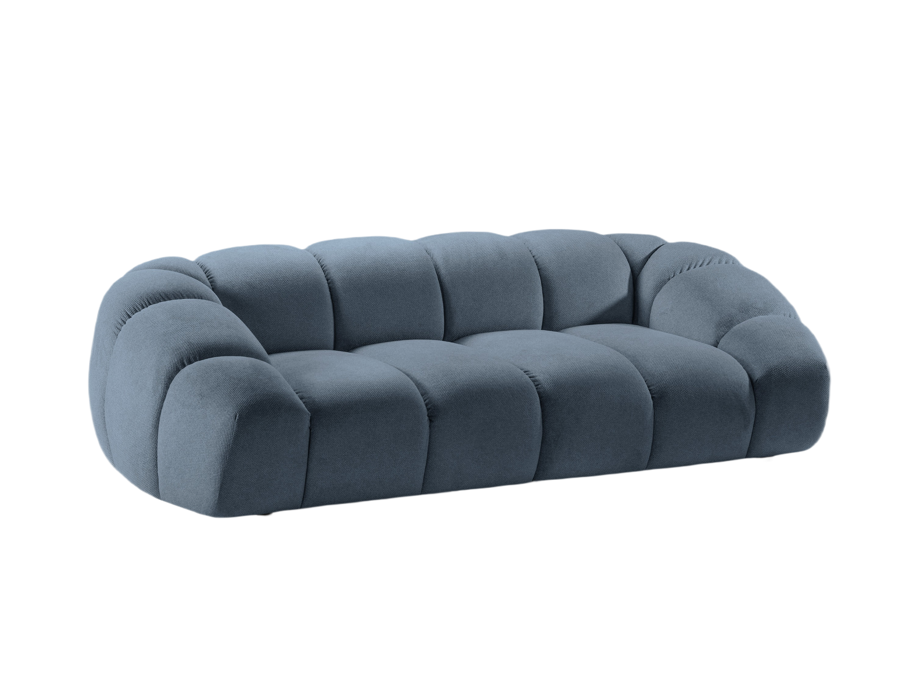 Sofa 2,5-sitzige DIANA hellblauer Chenille