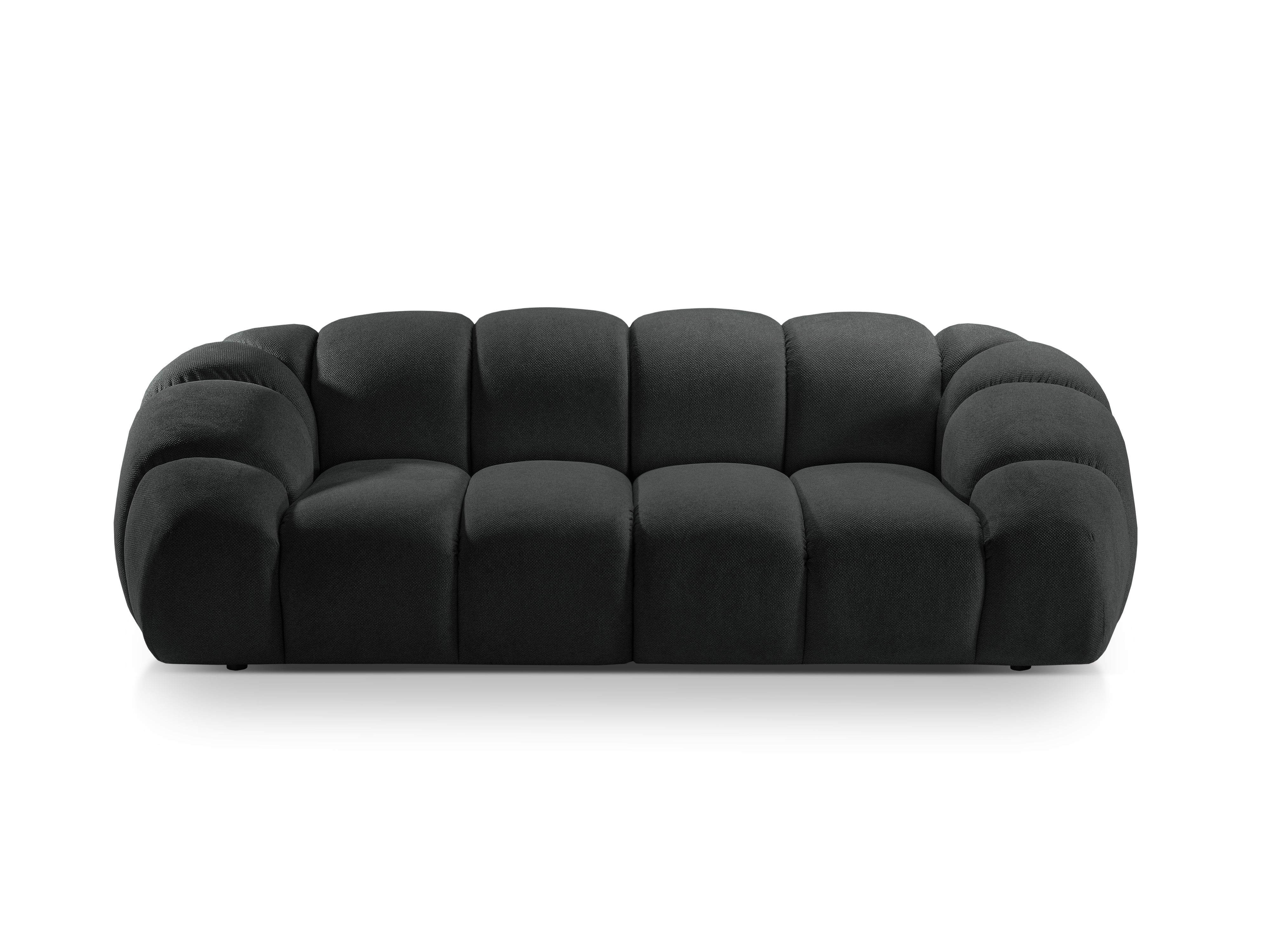Sofa 2,5-sitzige DIANA anthrazitfarbener Chenille