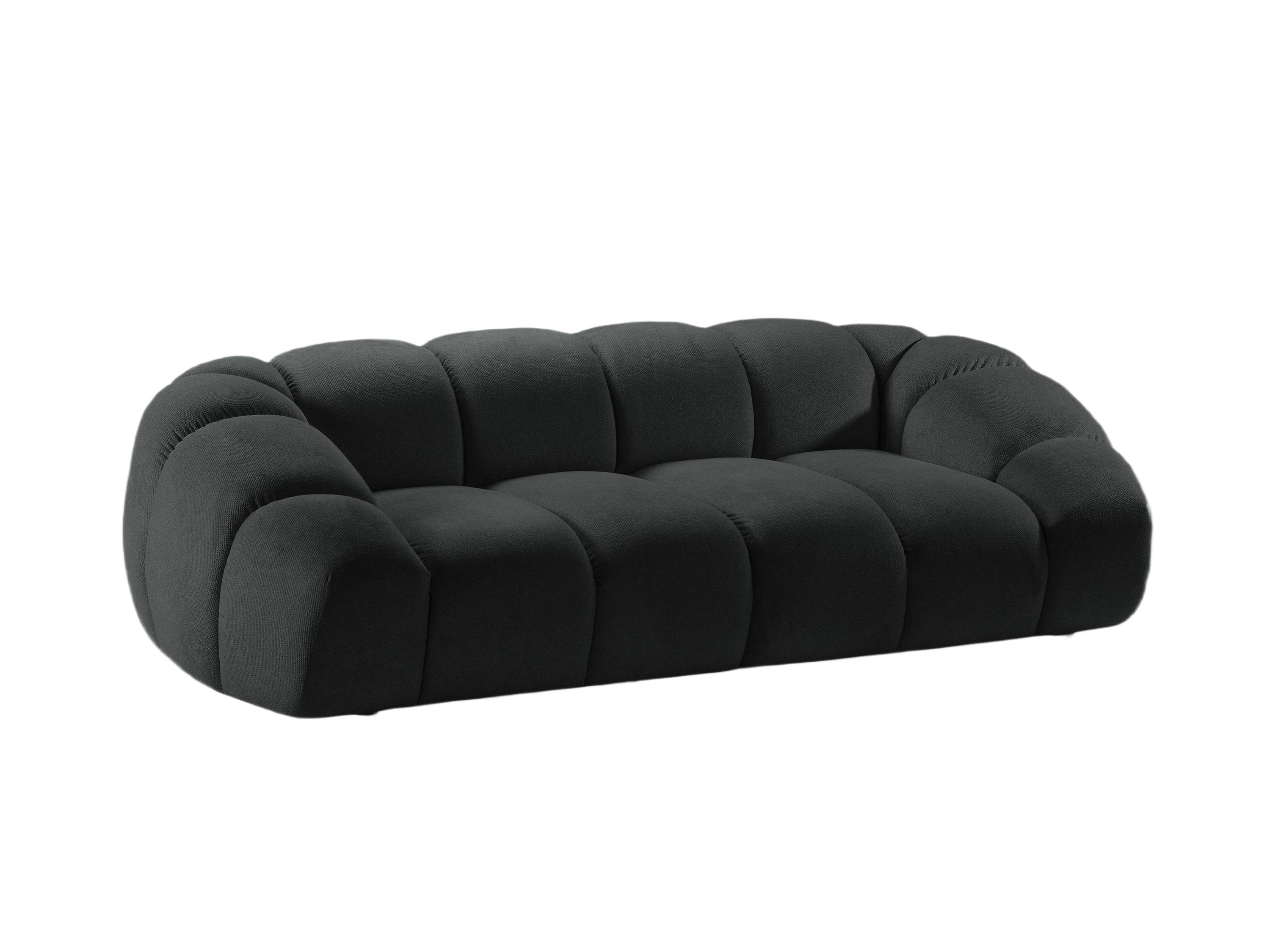 Sofa 2,5-sitzige DIANA anthrazitfarbener Chenille
