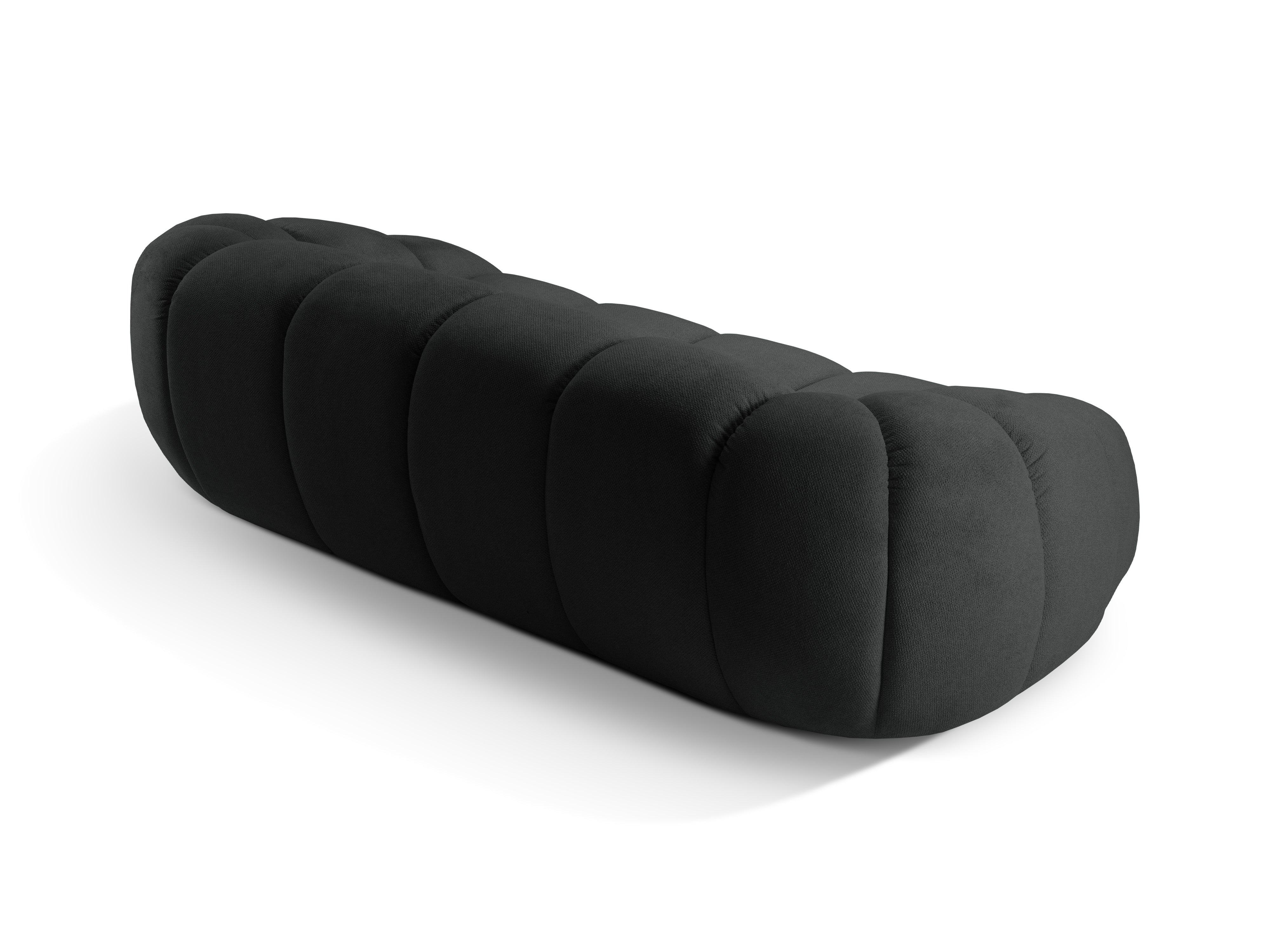 Sofa 2,5-sitzige DIANA anthrazitfarbener Chenille