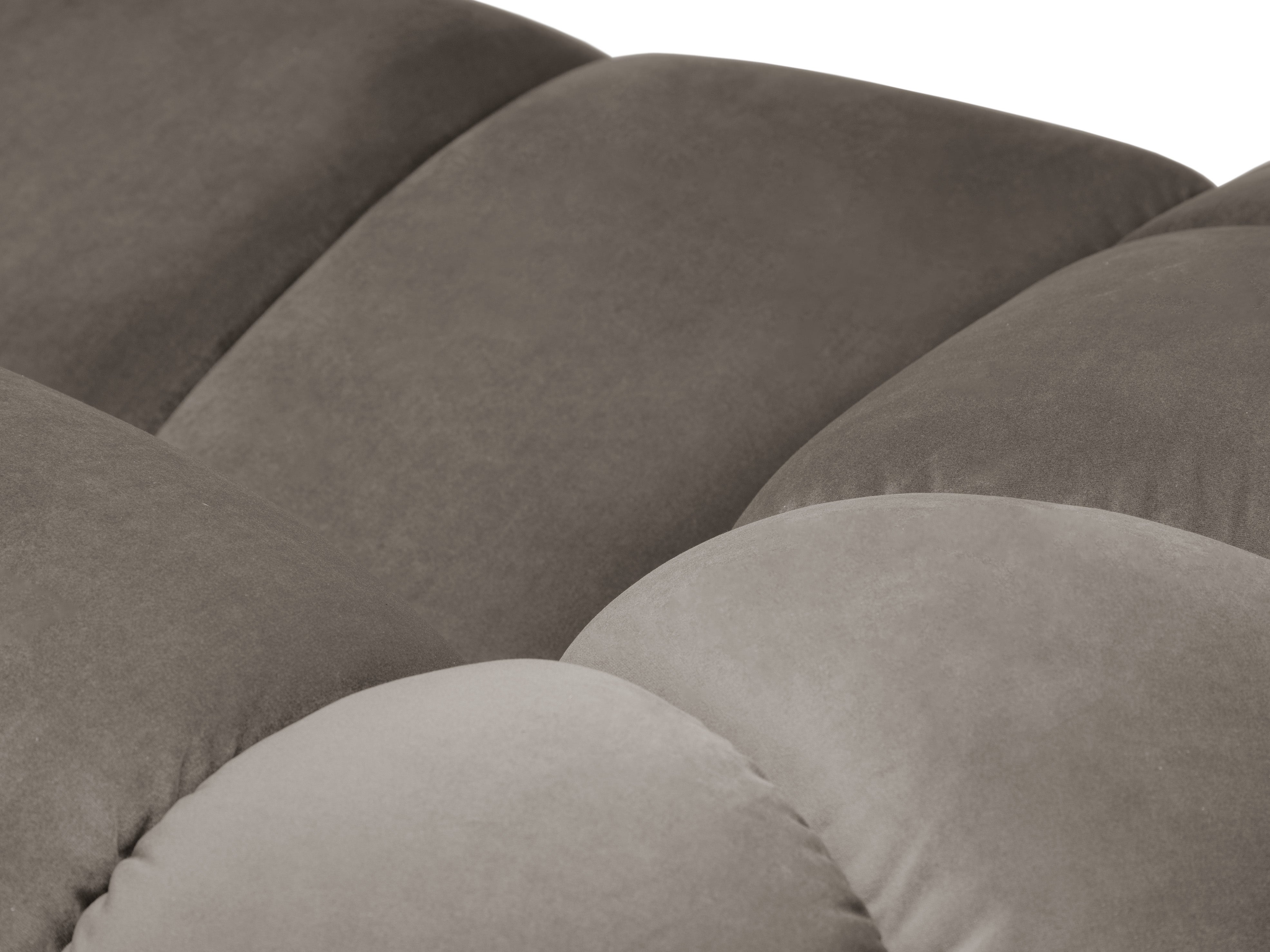 Sofa aus Samt 2,5-sitzig DIANA grau-braun
