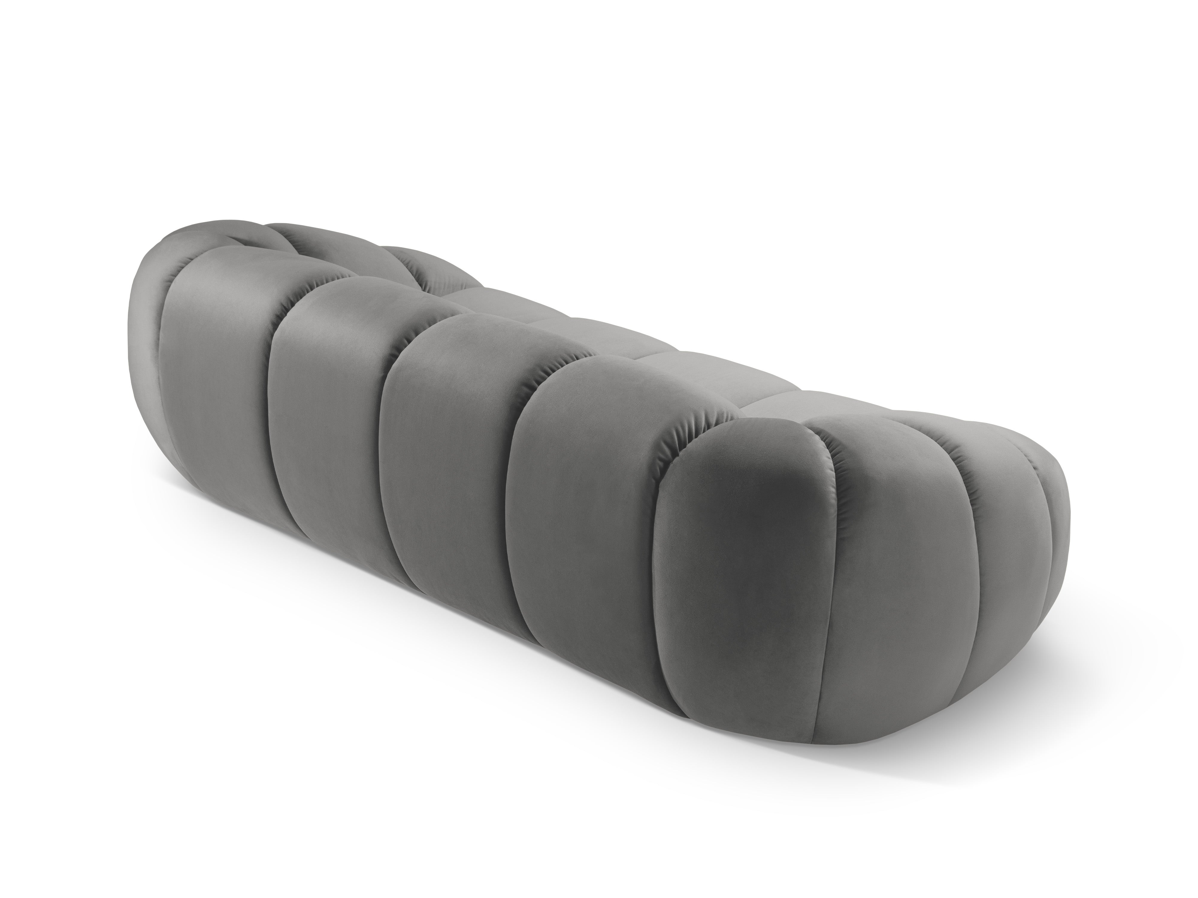 Sofa aus Samt 2,5-sitzig DIANA grau