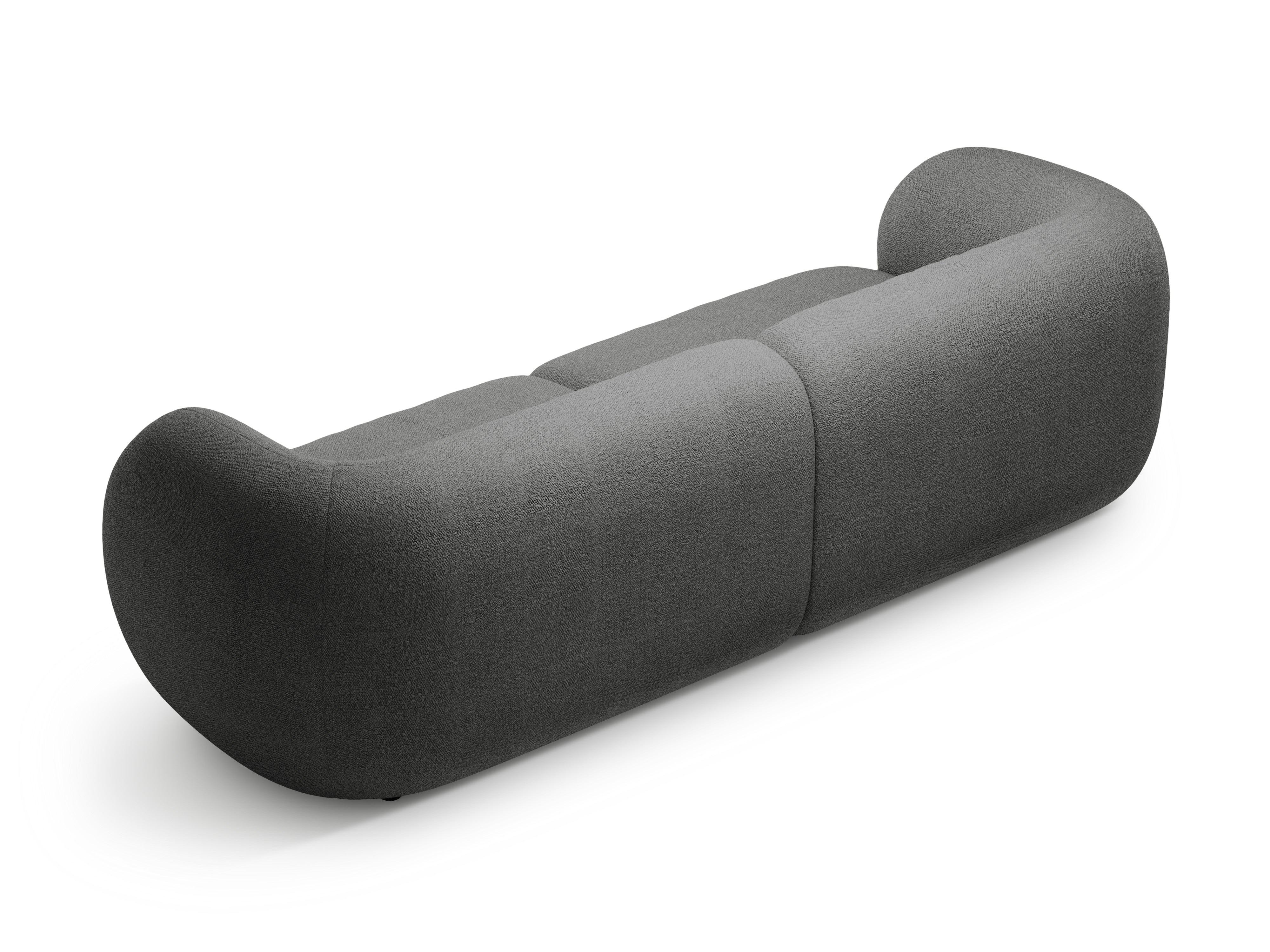 4-seater Sofa KATE dark gray boucle