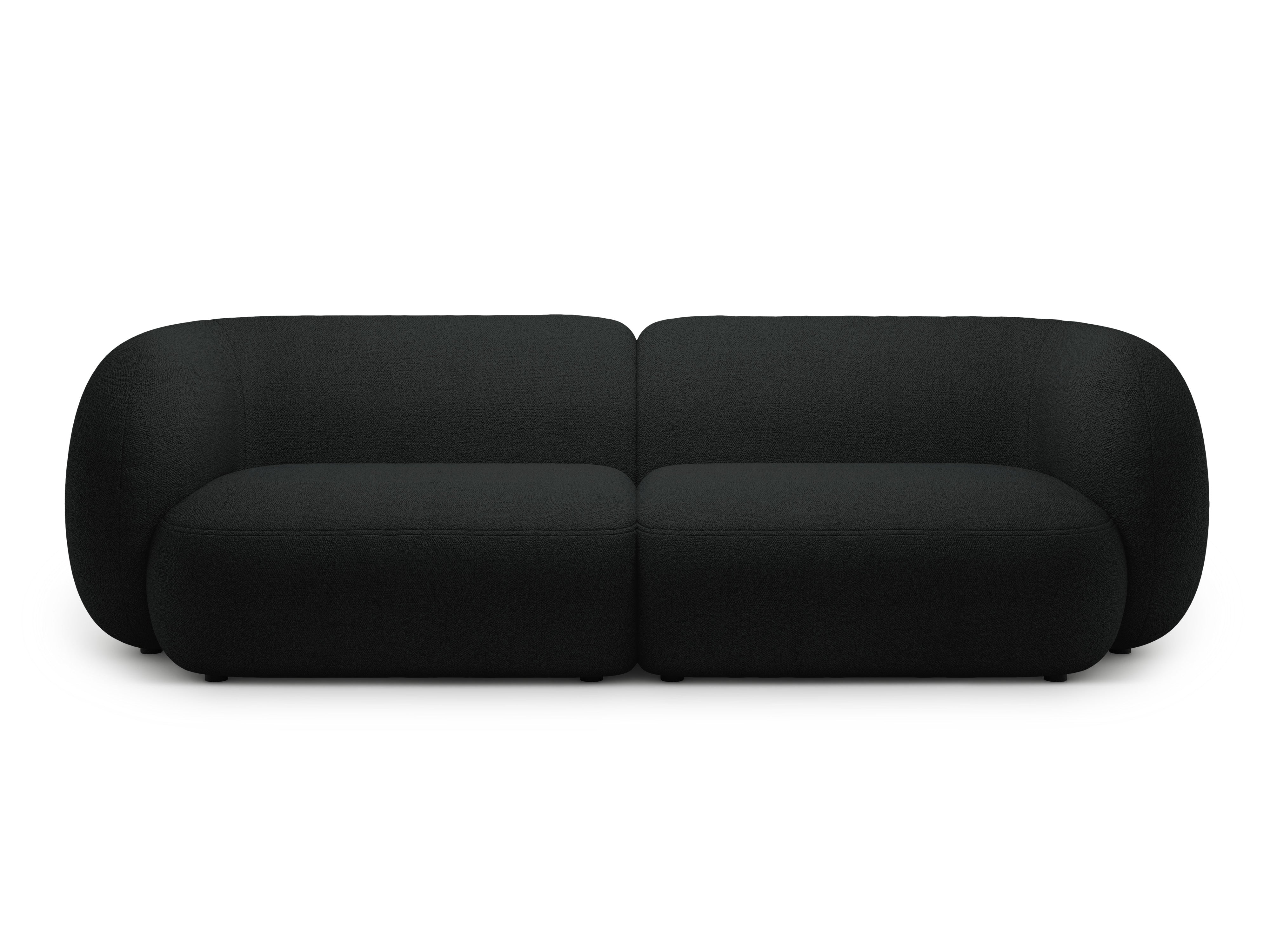 4-seater Sofa KATE black boucle