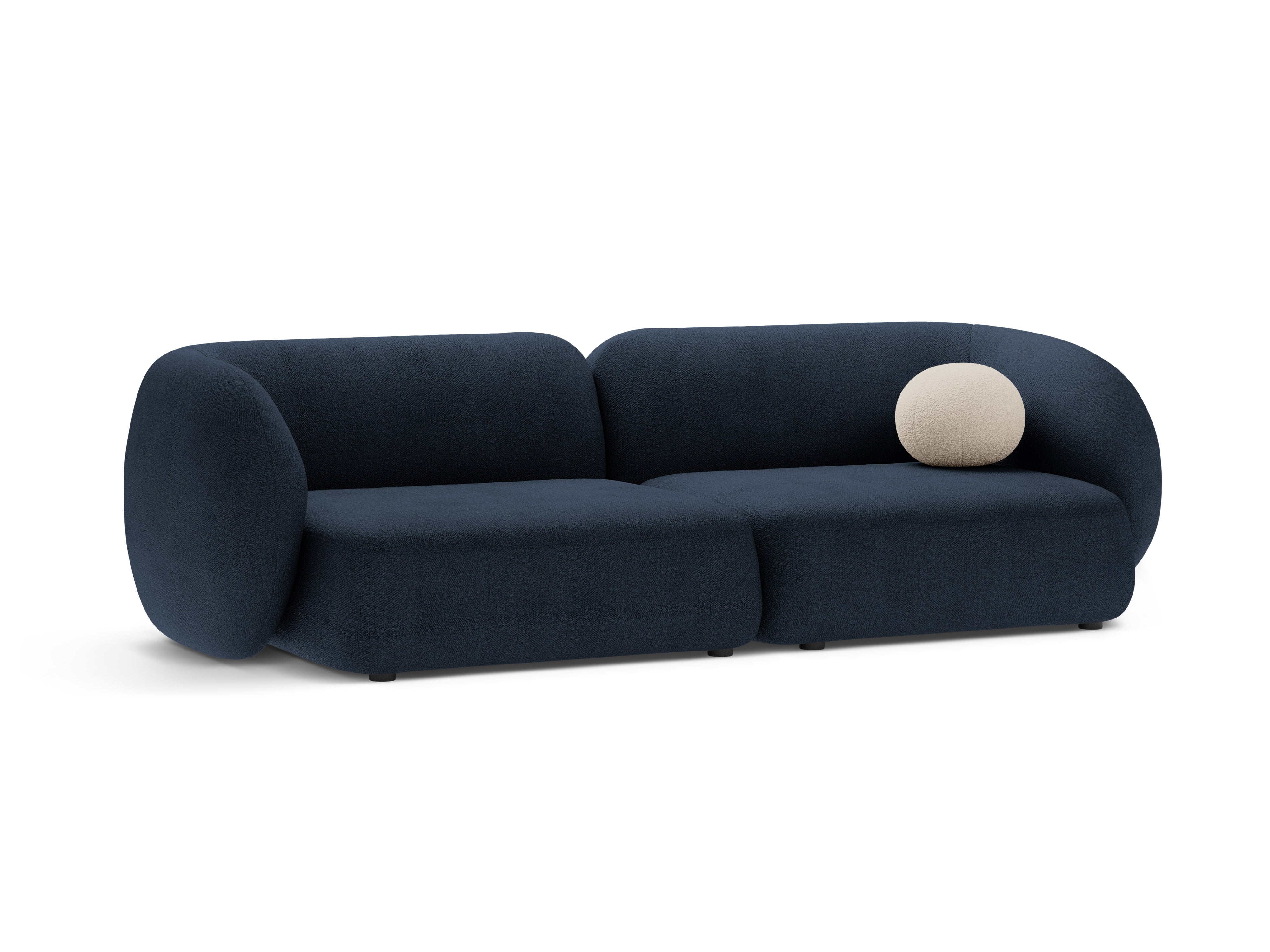 4-seater KATE sofa in navy boucle