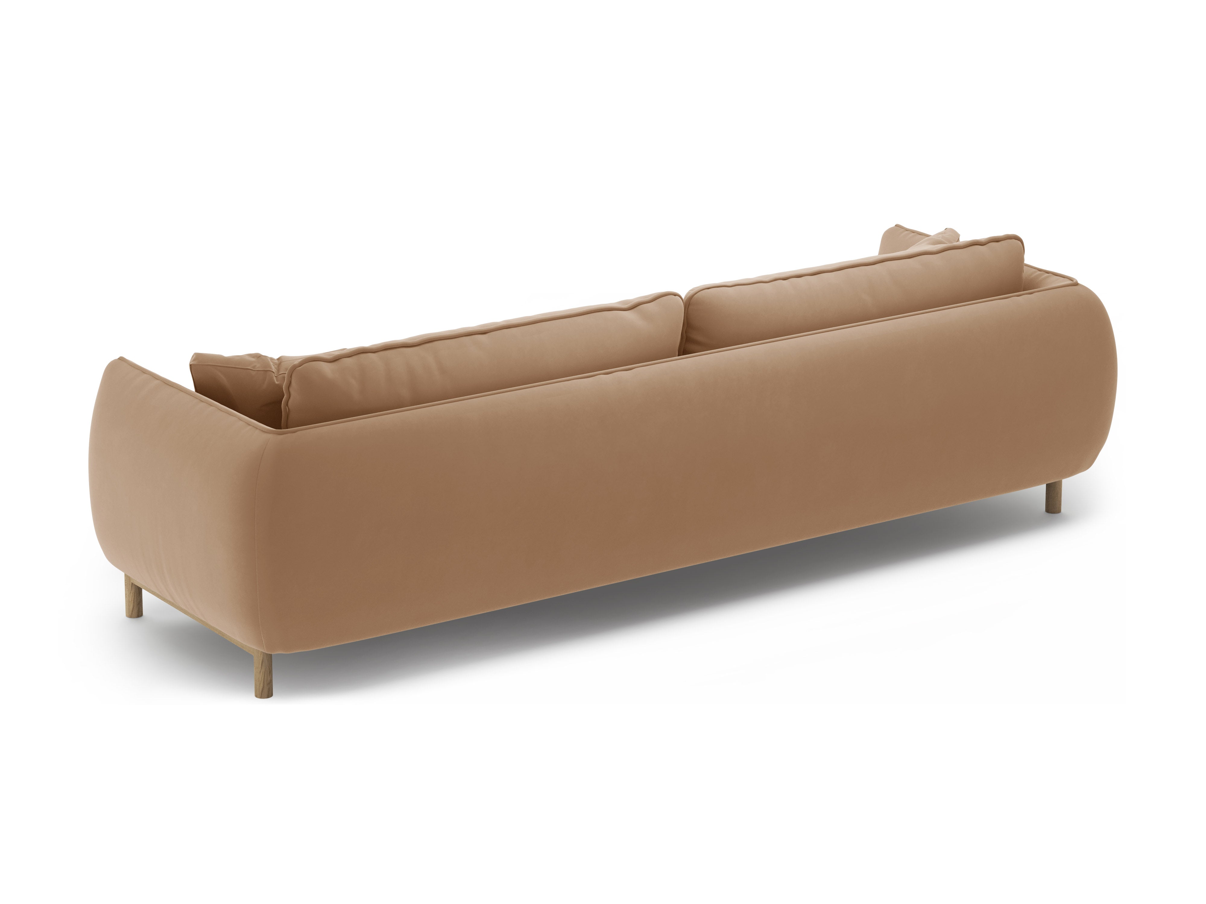 ADA sand velvet 4-seater sofa
