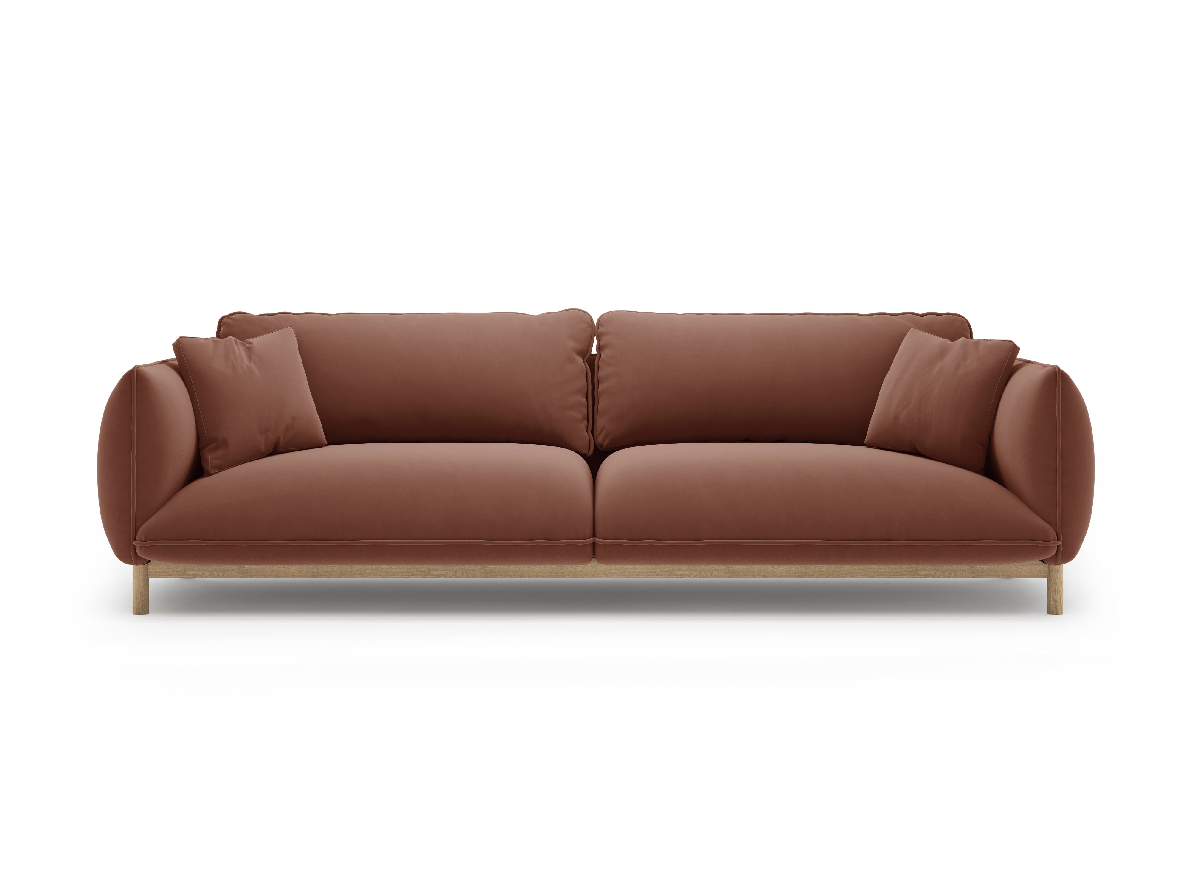 Sofa aus Samt für 4 Personen ADA cuoio