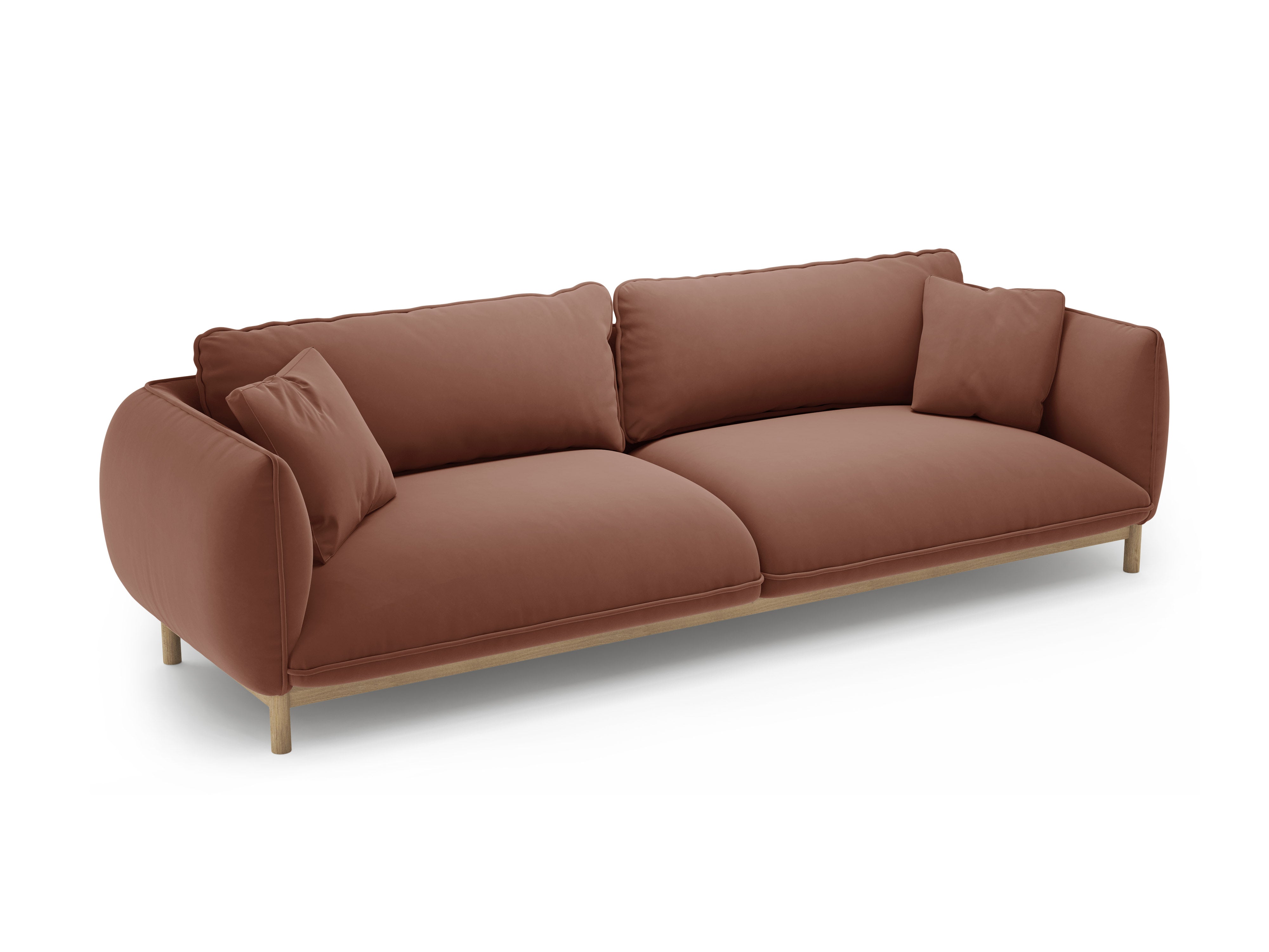 Sofa aus Samt für 4 Personen ADA cuoio